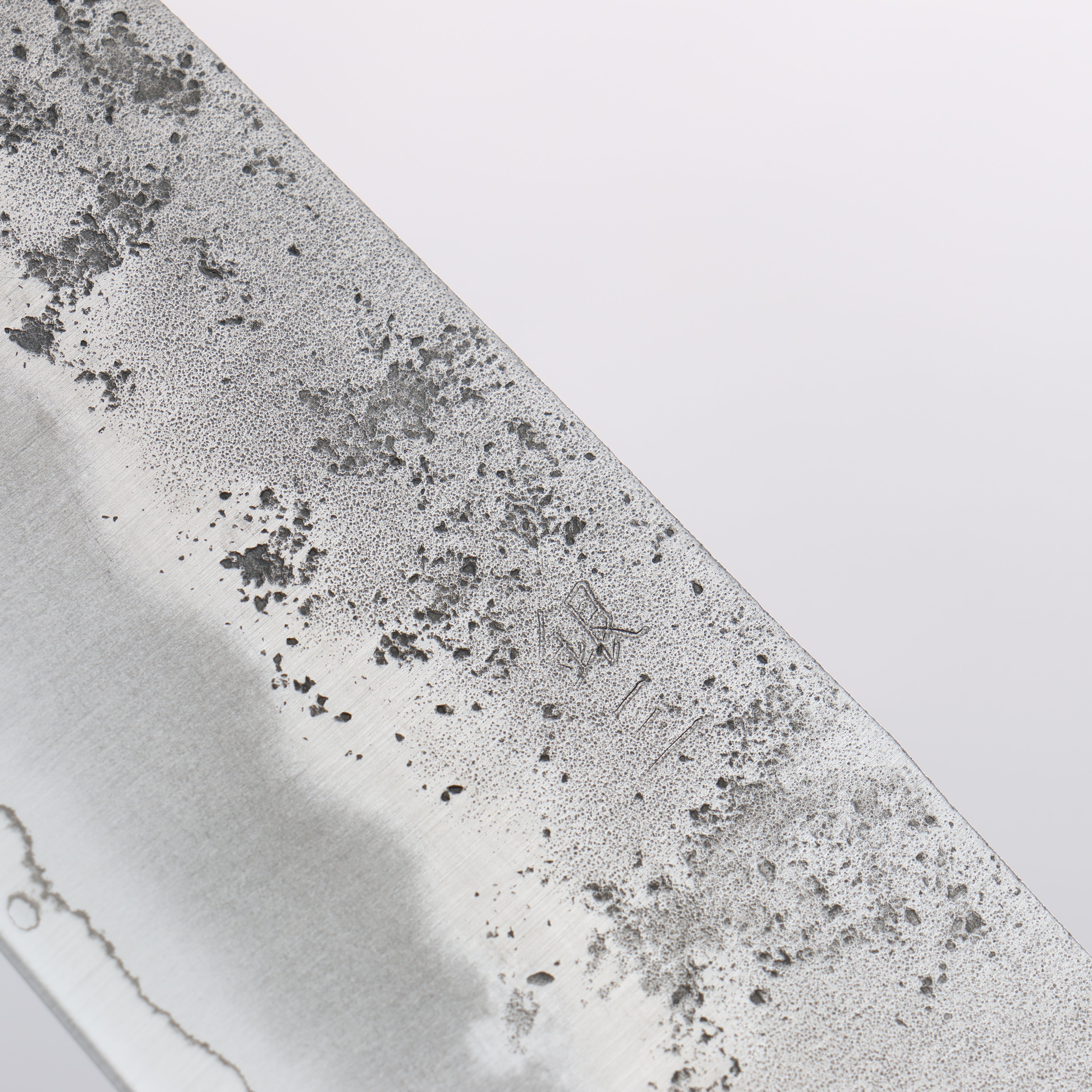 Oul Silver Steel No.3 Nashiji Santoku 165mm Burnt Oak Handle - Japanny - Best Japanese Knife