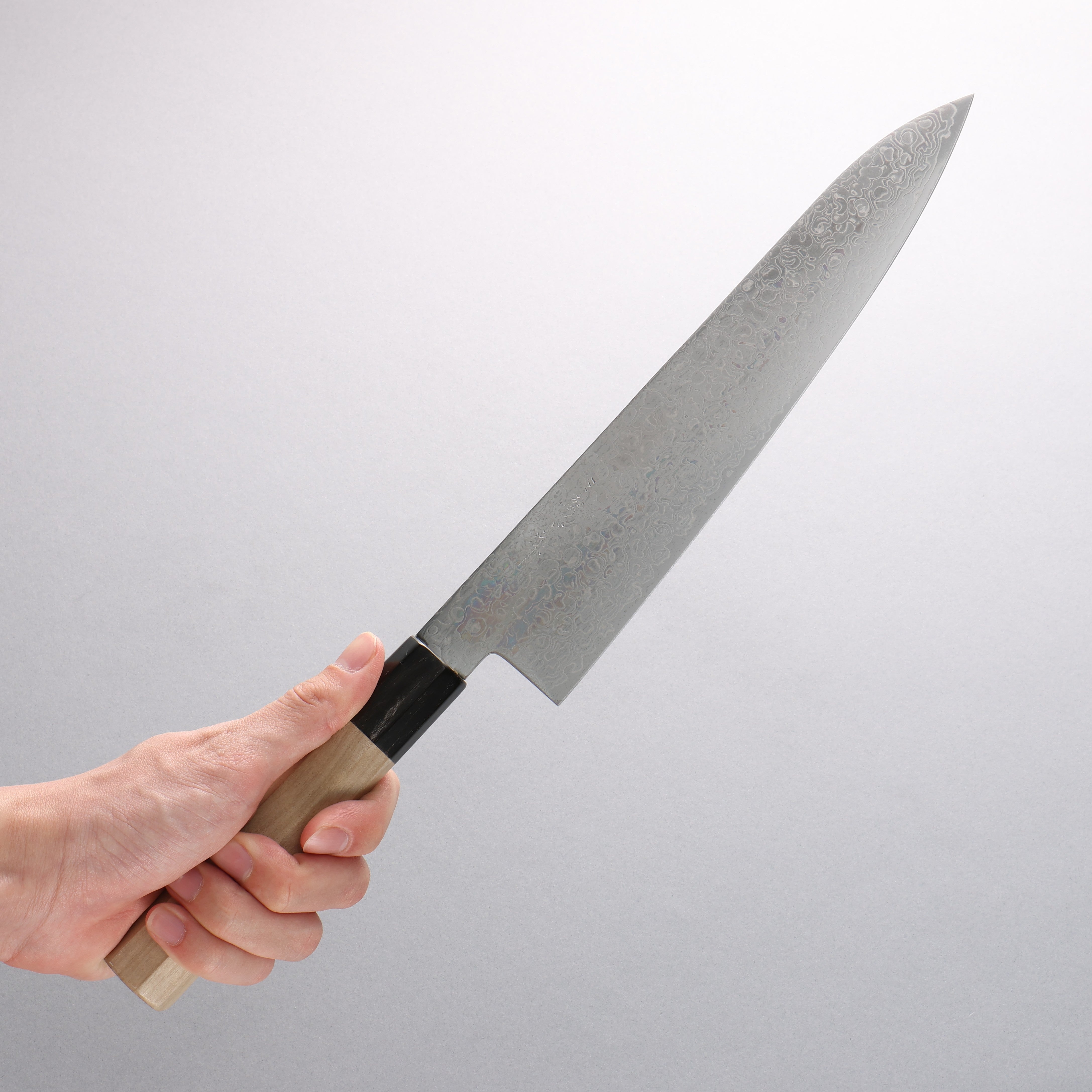 Misuzu AUS10 Damascus Migaki Finished Gyuto 240mm Magnolia Handle - Japanny - Best Japanese Knife