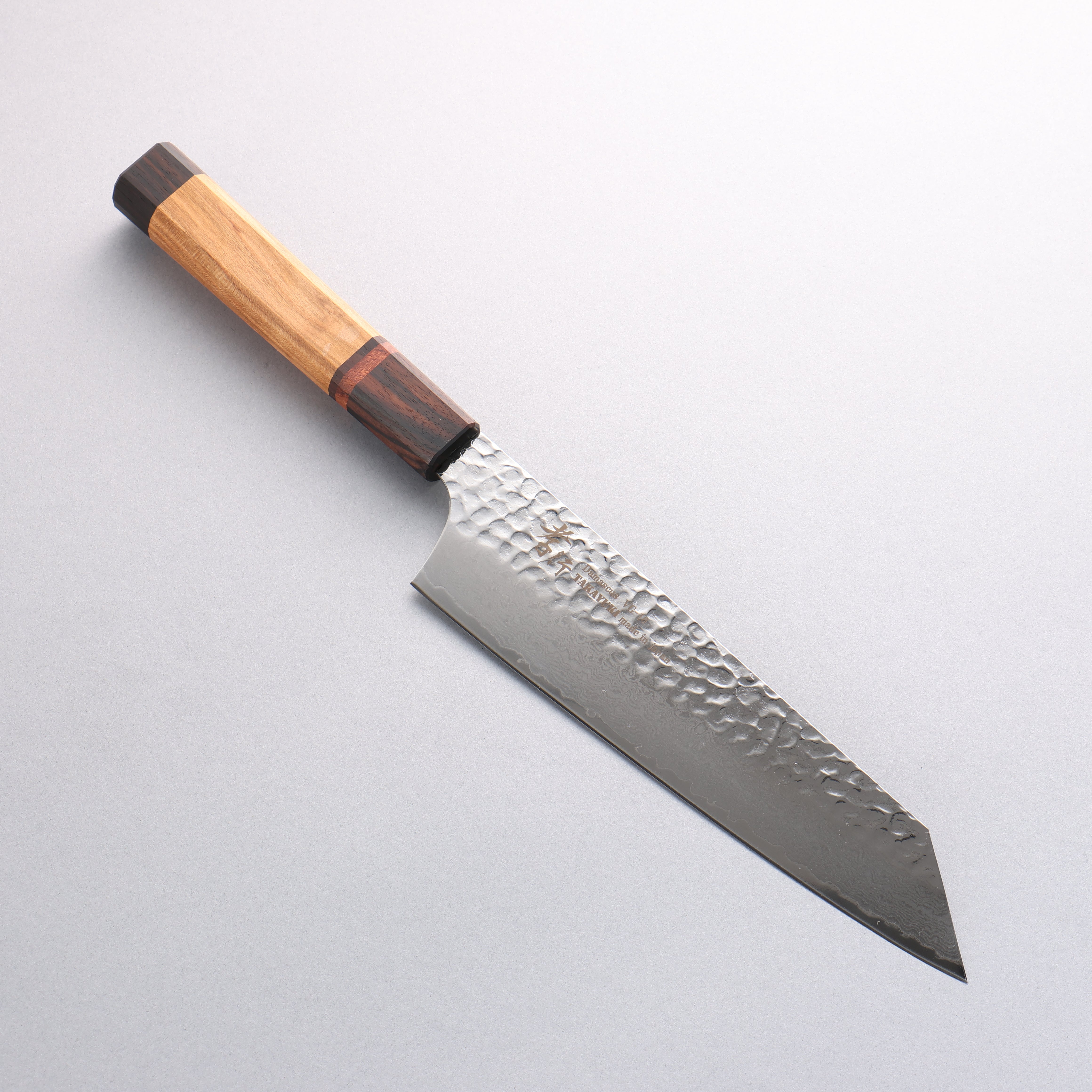 Sakai Takayuki VG10 33 Layer Damascus Kengata Gyuto 190mm Mountain cherry (12 sided) Handle - Japanny - Best Japanese Knife