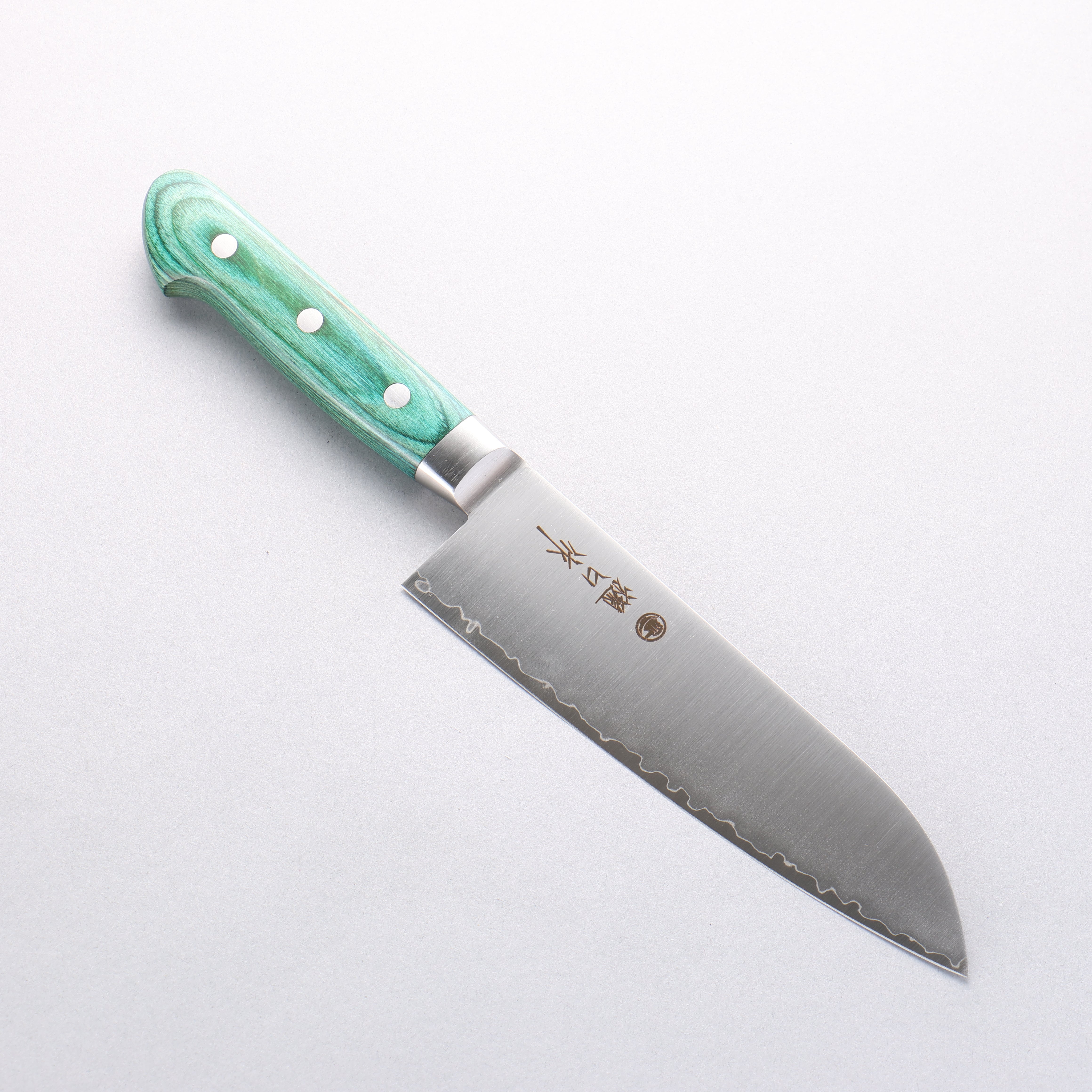 Higuchi SG2 Santoku 180mm Green Pakka wood Handle - Japanny - Best Japanese Knife