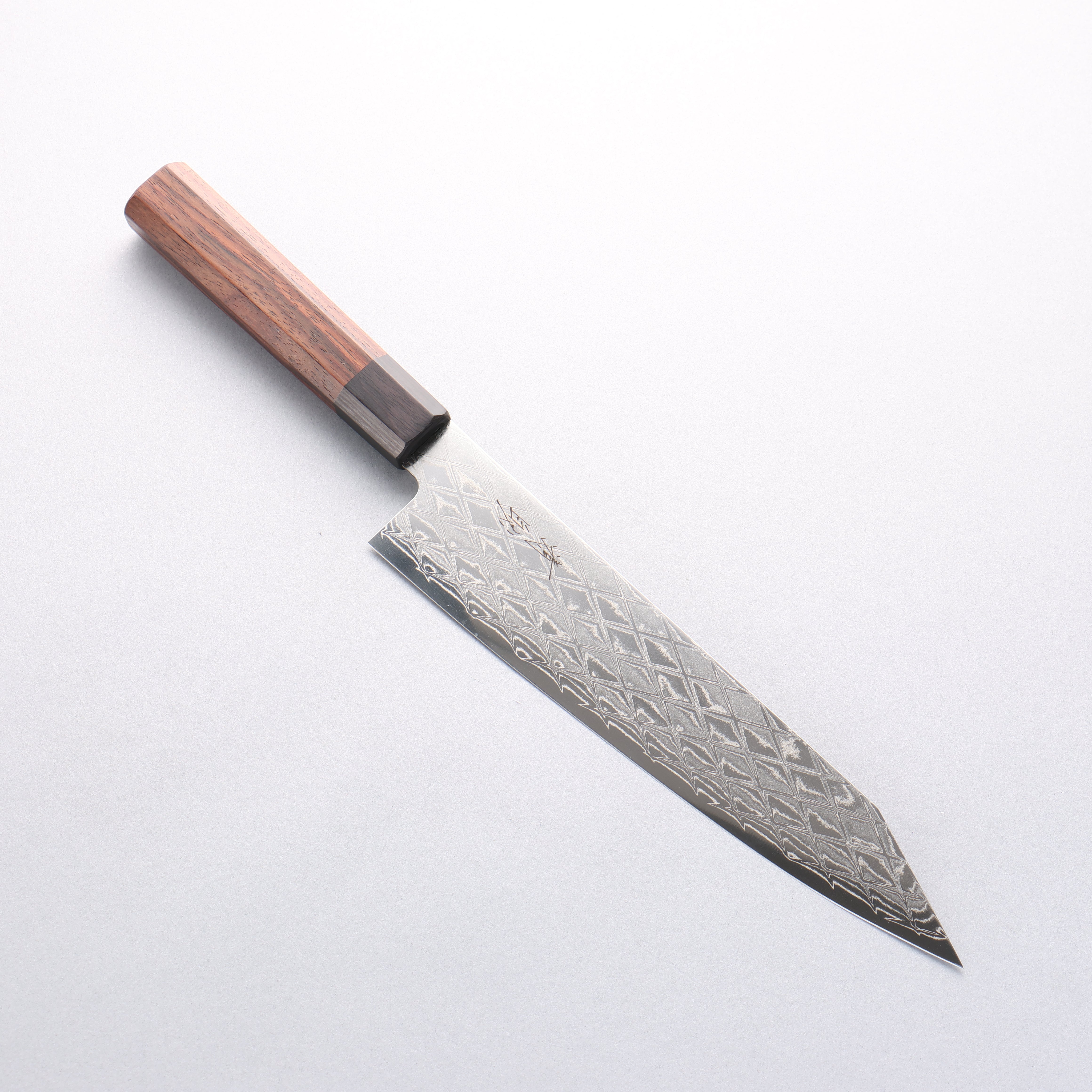 Seisuke AUS10 Mirror Crossed Kiritsuke Gyuto 210mm Shitan (ferrule: Black Pakka wood) Handle - Japanny - Best Japanese Knife