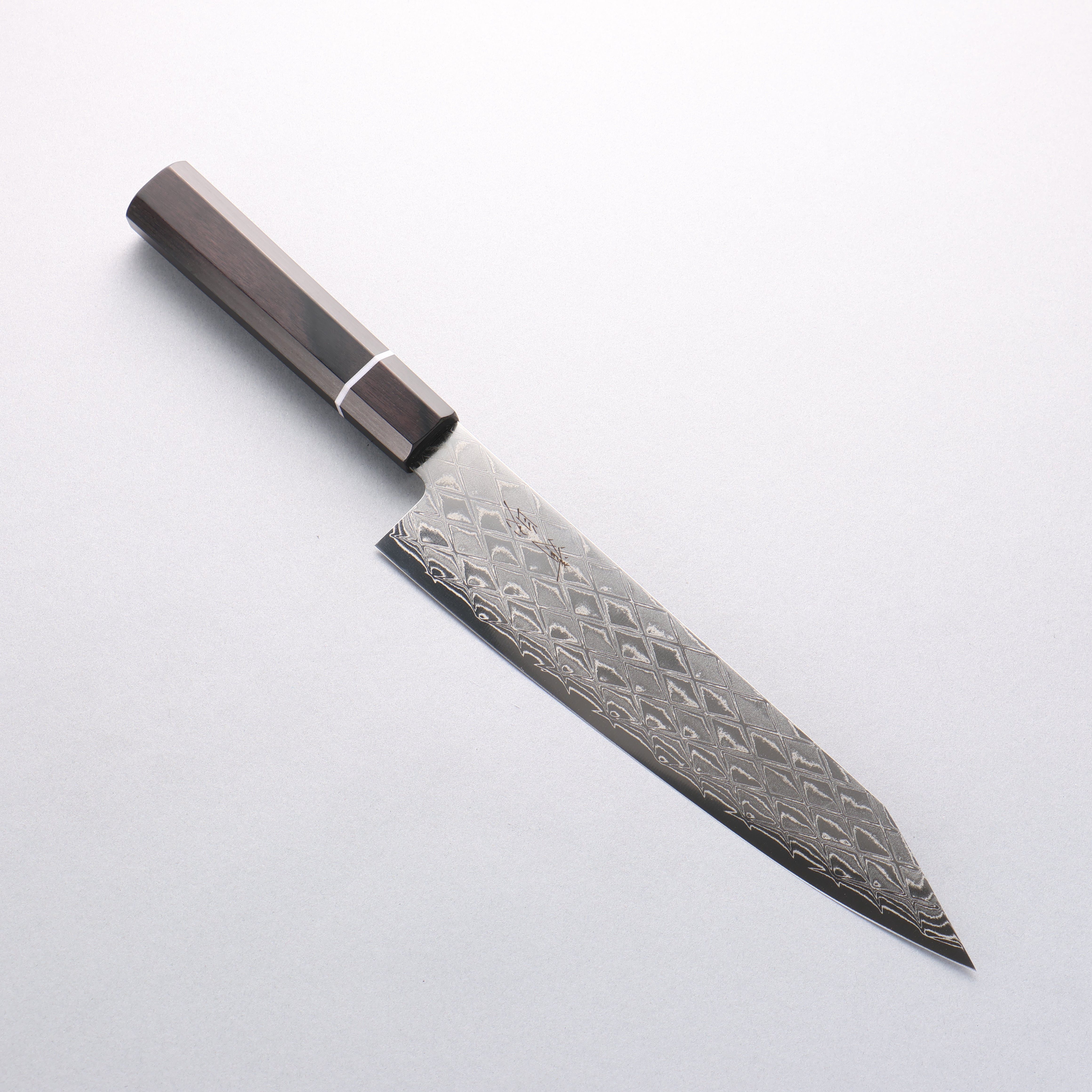 Seisuke AUS10 Mirror Crossed Kiritsuke Gyuto 210mm Black Pakka wood Ha