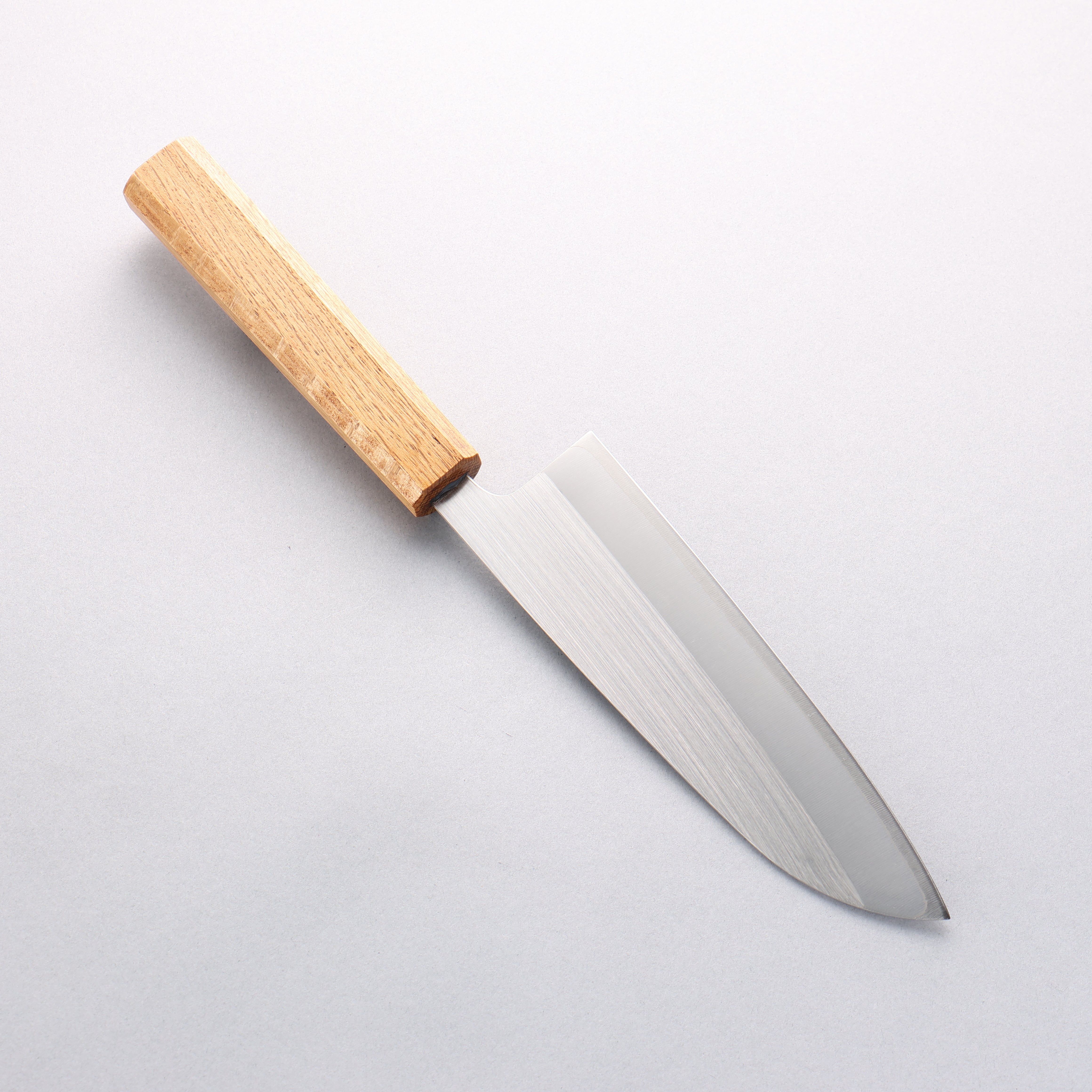Seisuke SRS13 Vertically Brushed Santoku 165mm Oak Handle - Japanny - Best Japanese Knife