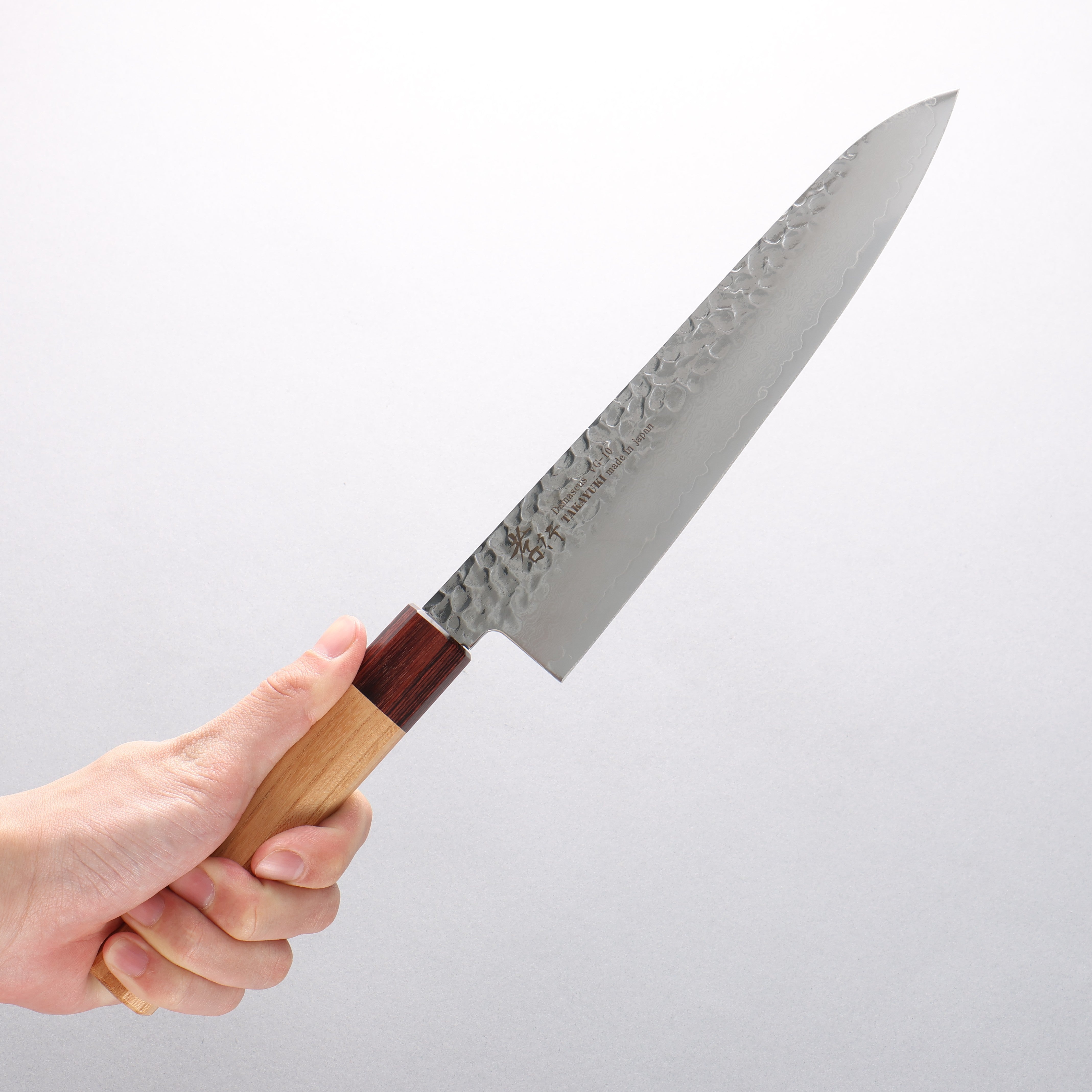 Sakai Takayuki VG10 33 Layer Damascus Gyuto 210mm Keyaki (Japanese Elm) Handle - (Super Deal) - Japanny - Best Japanese Knife