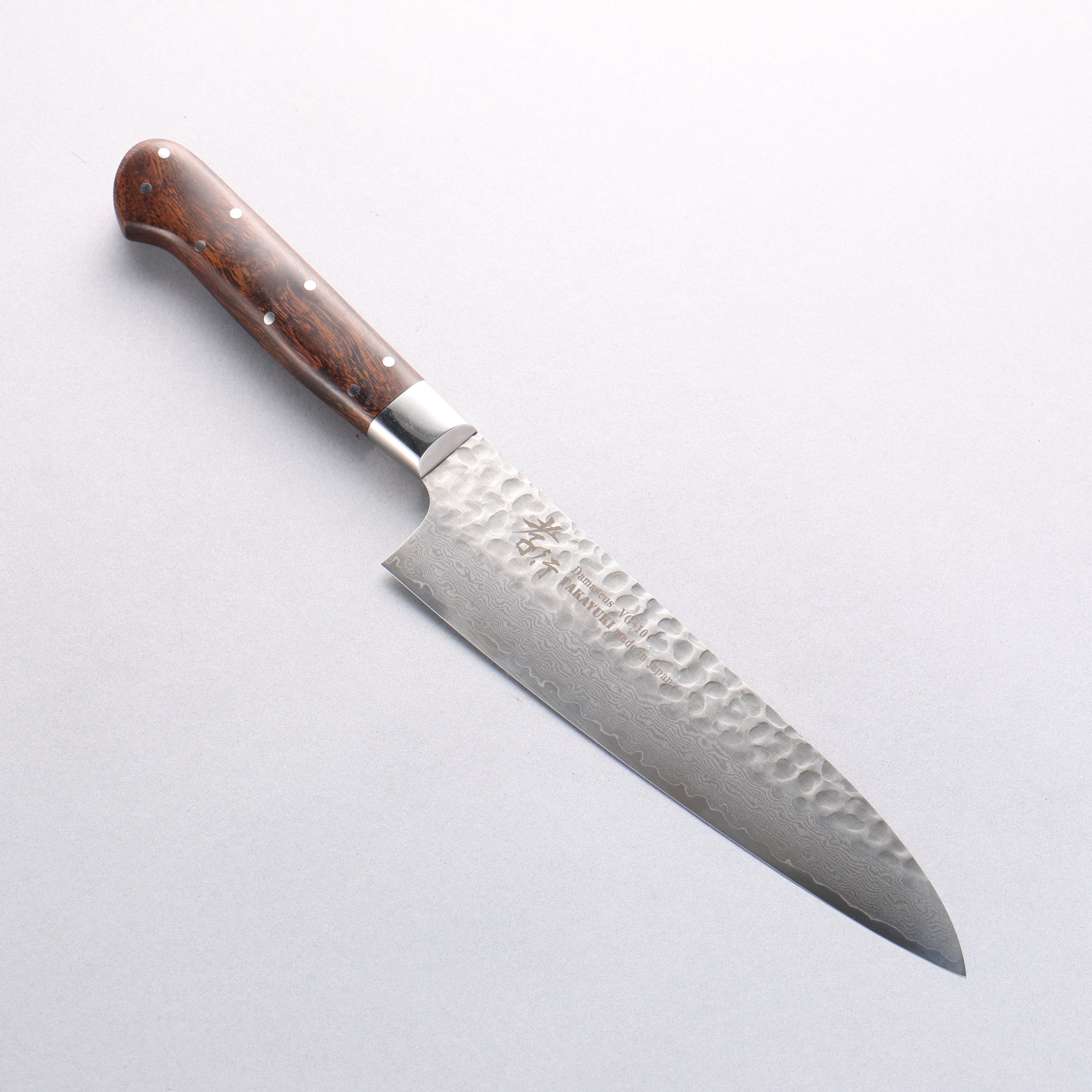 Sakai Takayuki VG10 33 Layer Damascus Gyuto 180mm Desert Ironwood(Sugihara model) Handle - Japanny - Best Japanese Knife