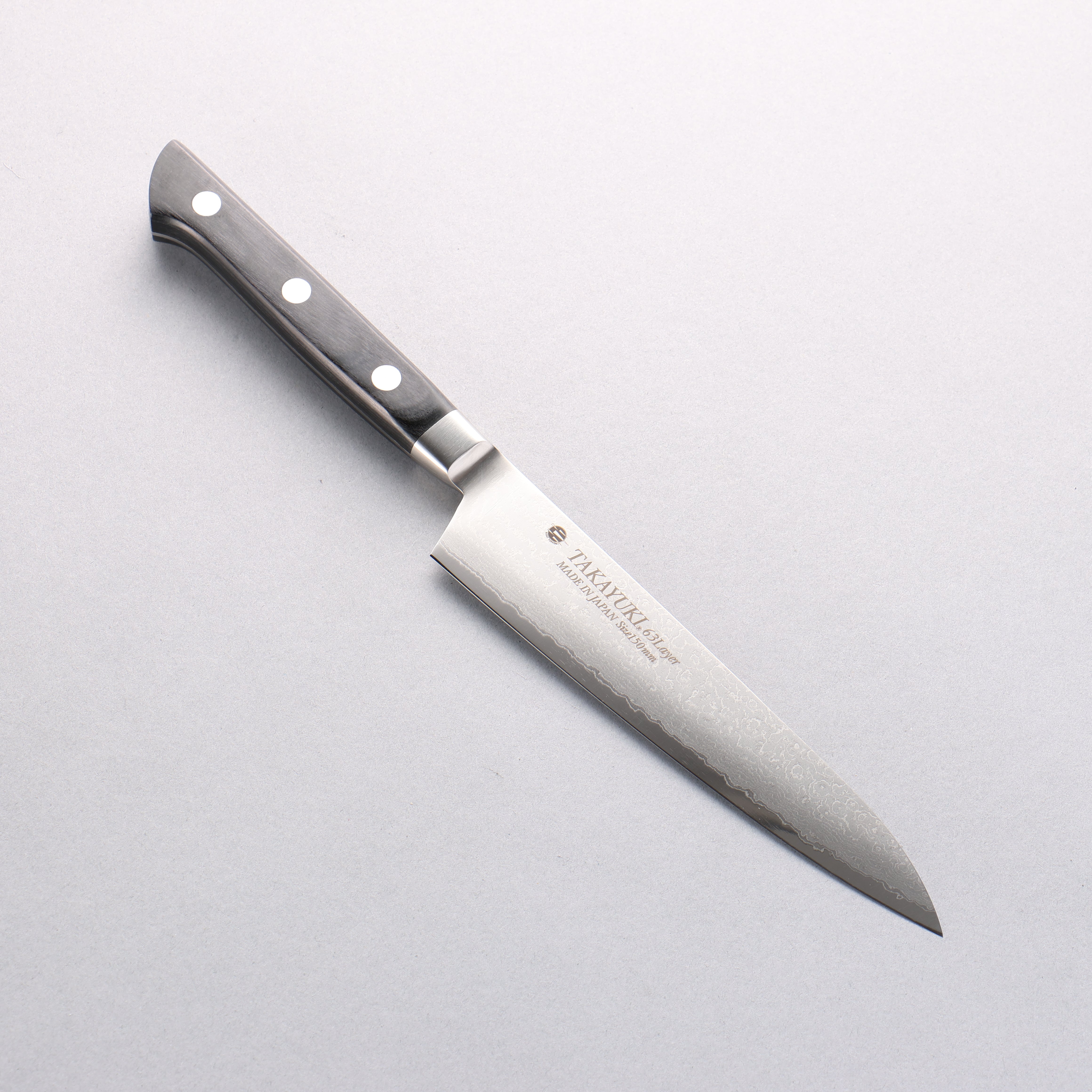 Sakai Takayuki Molybdenum 63 Layer Damascus Petty-Utility 150mm - Japanny - Best Japanese Knife