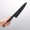 Sakai Takayuki Kurokage VG10 Hammered Teflon Coating Gyuto 210mm Black Lacquered Handle - Japanny - Best Japanese Knife