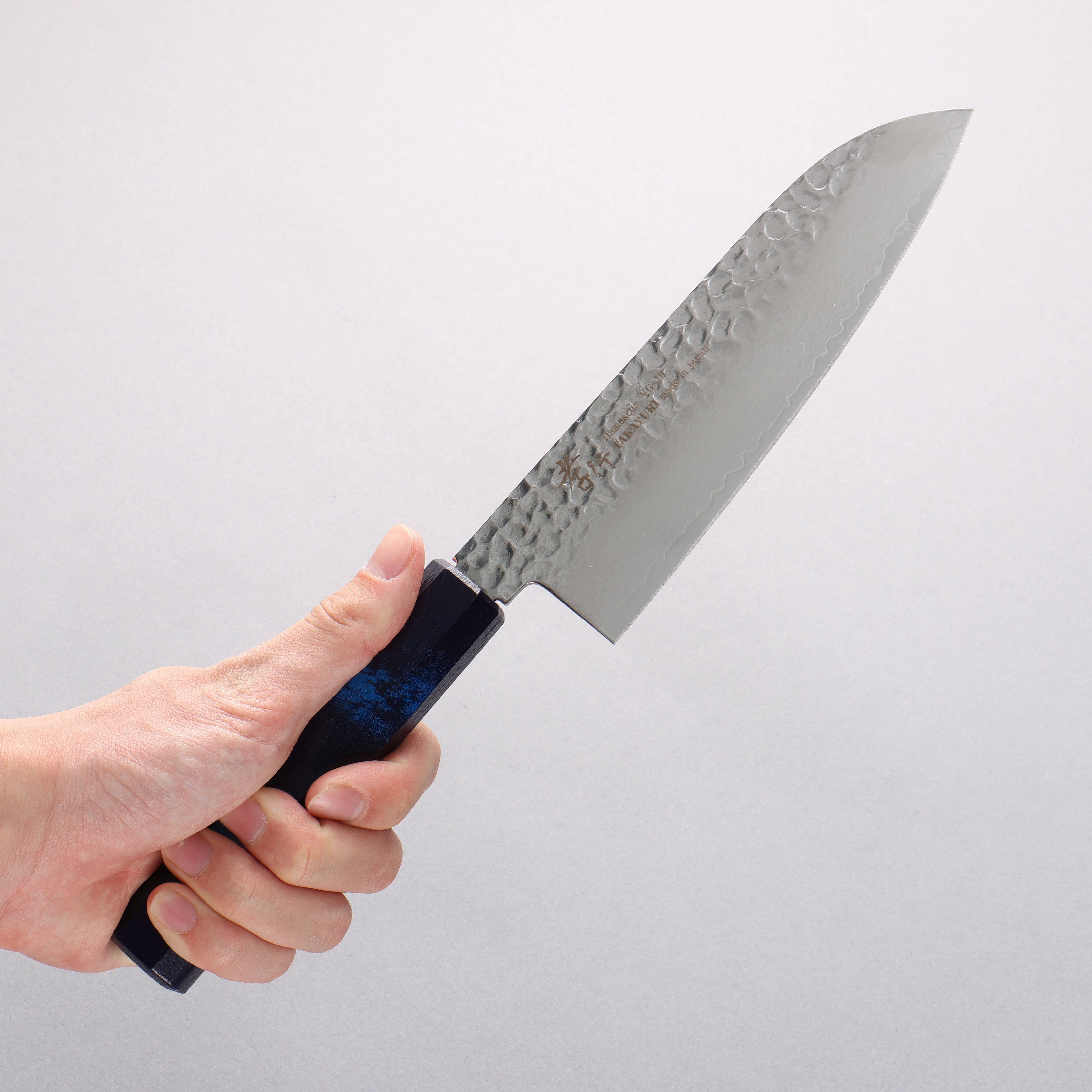 Sakai Takayuki Nanairo VG10 33 Layer Santoku 180mm ABS resin(Turquoise tortoiseshell) Handle - Japanny - Best Japanese Knife