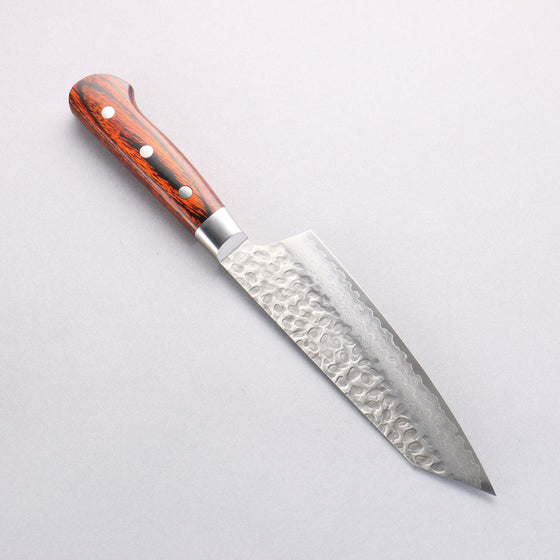 Sakai Takayuki VG10 33 Layer Damascus Kiritsuke Santoku 160mm Mahogany Pakka wood Handle - Japanny - Best Japanese Knife