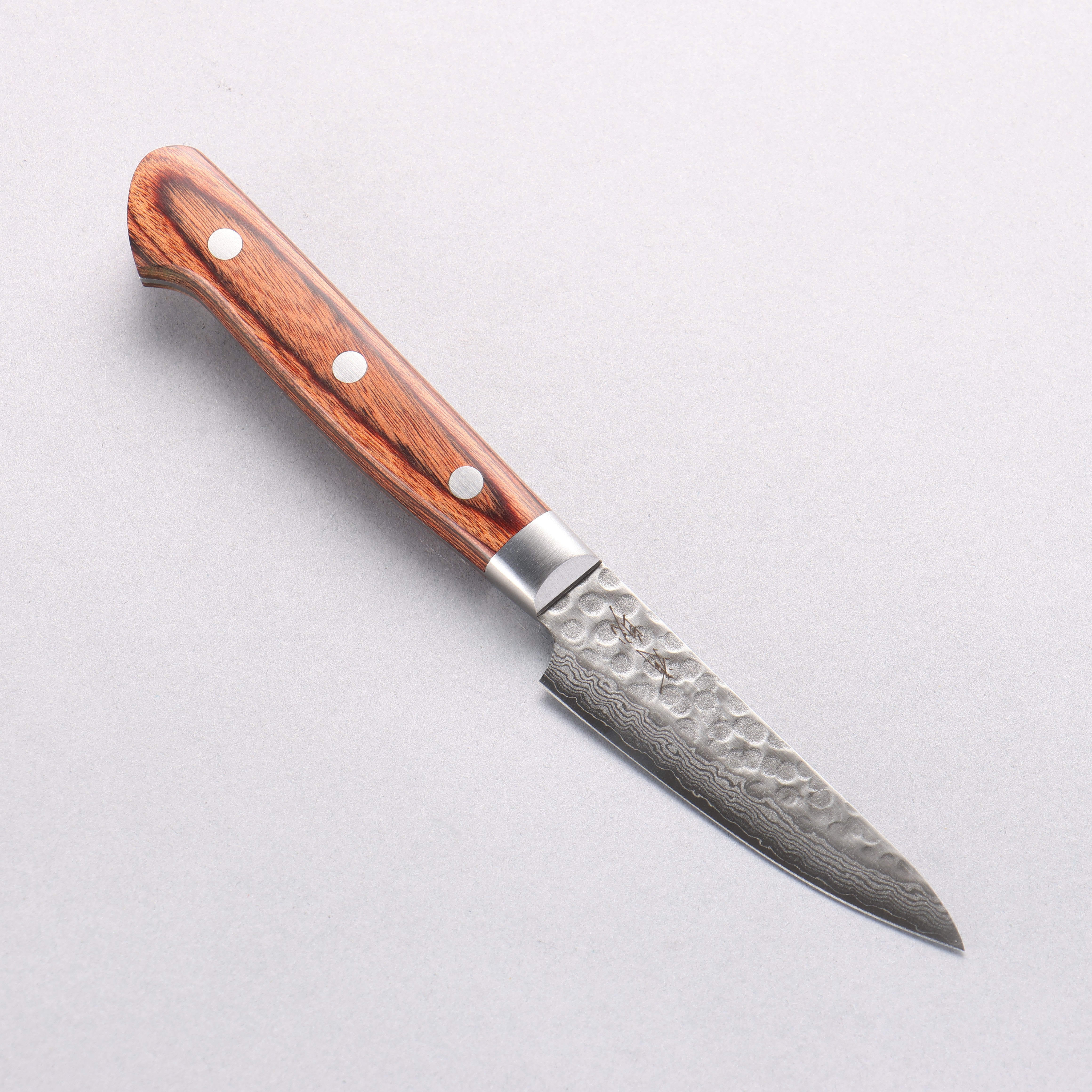 Seisuke VG10 17 Layer Damascus Petty-Utility 80mm Mahogany Handle - Japanny - Best Japanese Knife