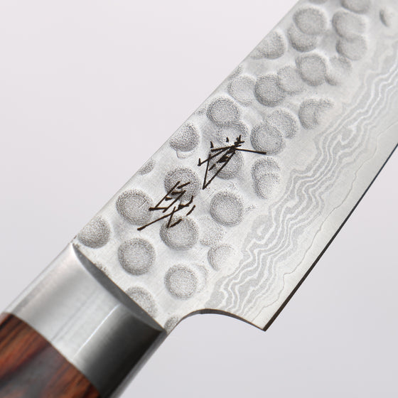 Seisuke VG10 17 Layer Damascus Petty-Utility 80mm Mahogany Handle - Japanny - Best Japanese Knife