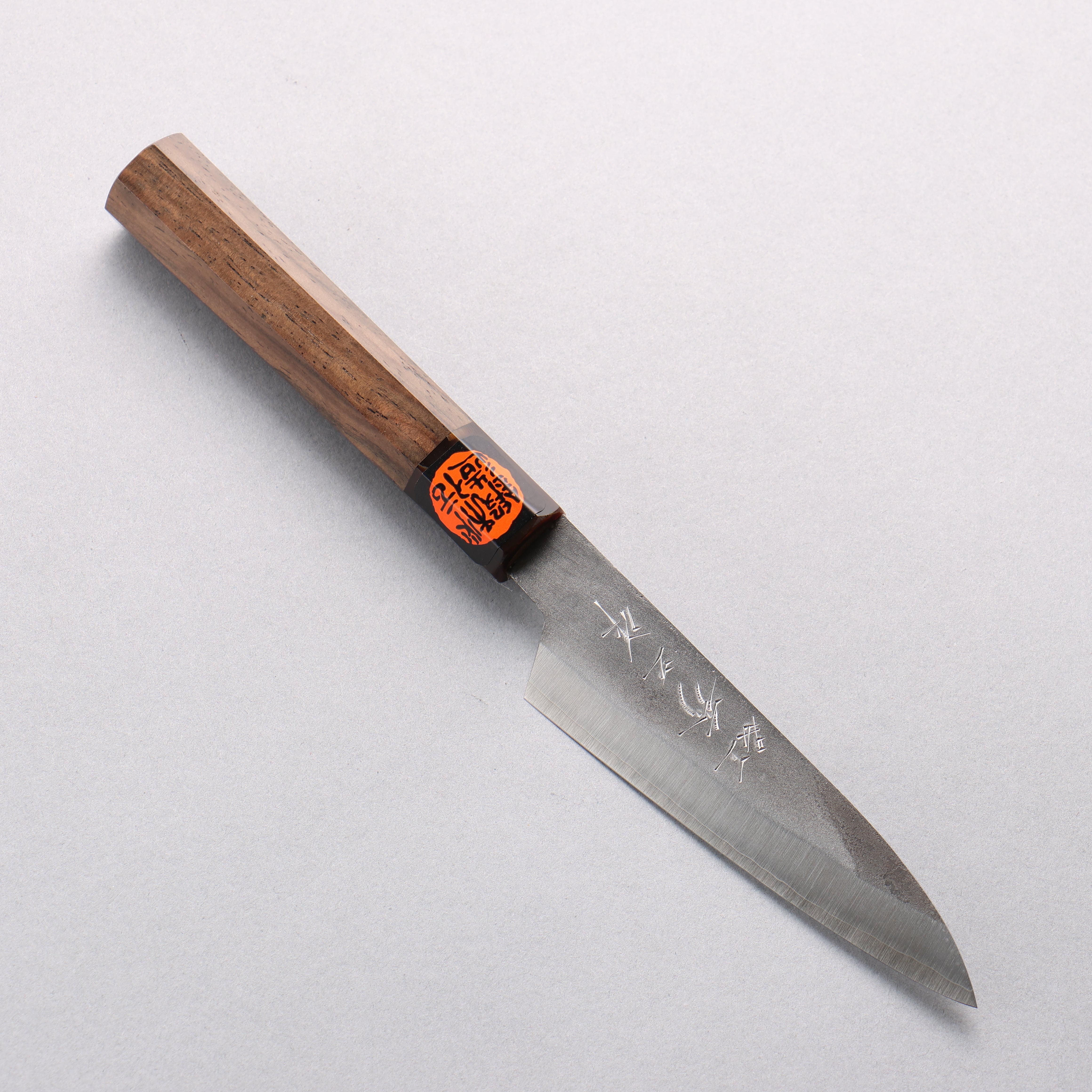 Shigeki Tanaka Silver Steel No.3 Nashiji Petty-Utility 120mm Walnut Handle - Japanny - Best Japanese Knife
