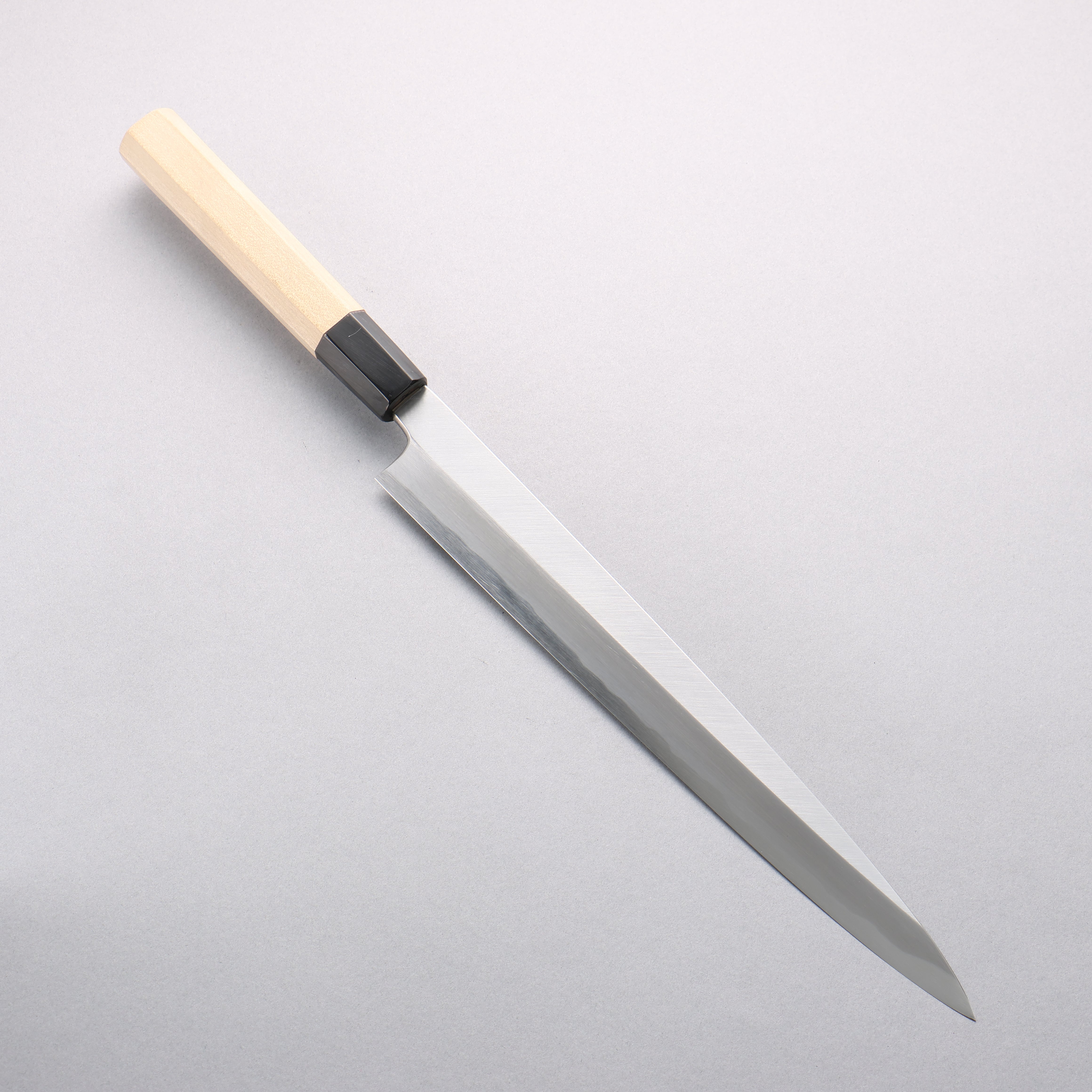 Minamoto Akitada White Steel No.2 Yanagiba 270mm Magnolia (Ferrule: Water Buffalo Horn) Handle - Japanny - Best Japanese Knife
