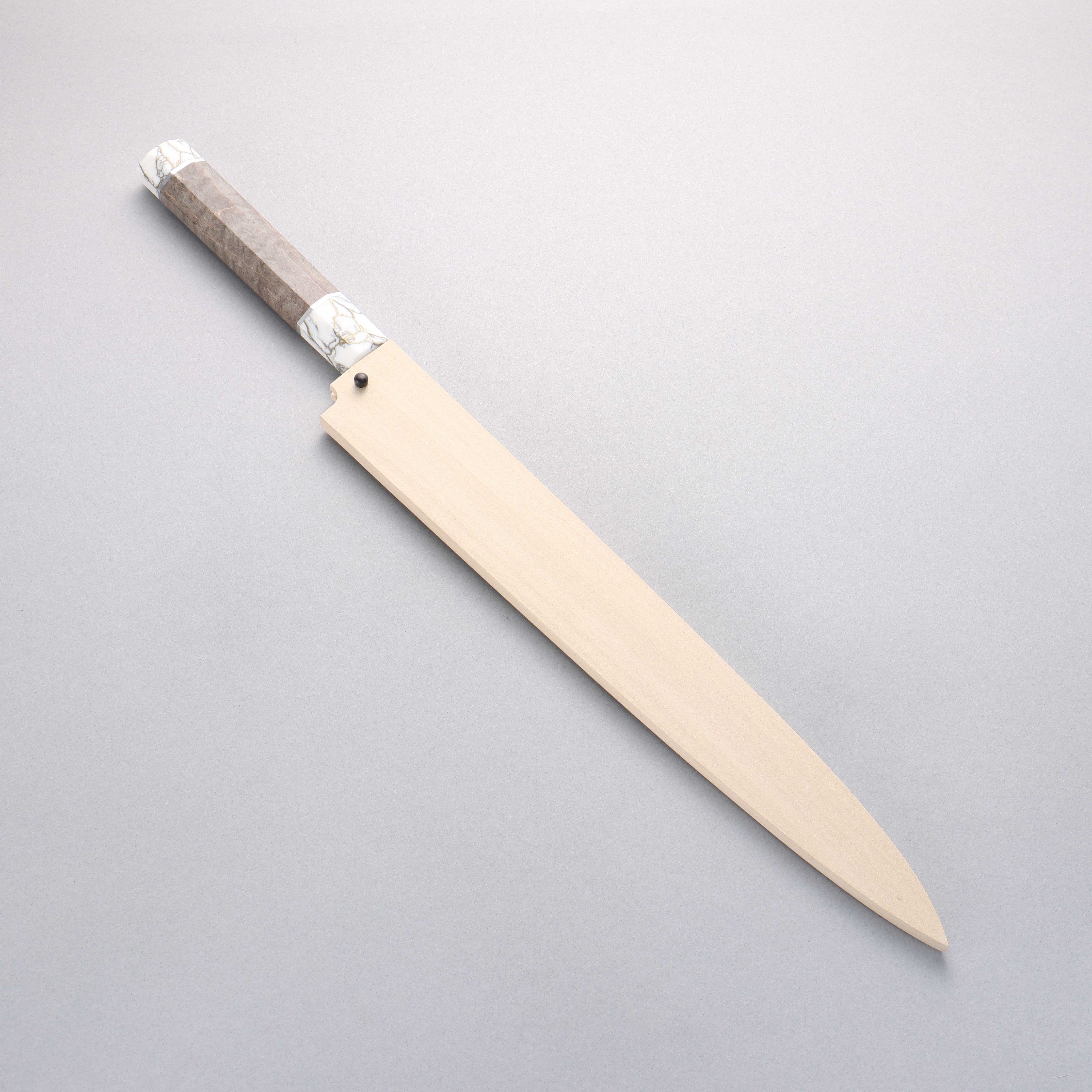 Sakai Takayuki Chef Series Silver Steel No.3 Yanagiba 300mm Stabilized wood (White Ferrule and End Cap) Handle with Sheath - Japanny - Best Japanese Knife