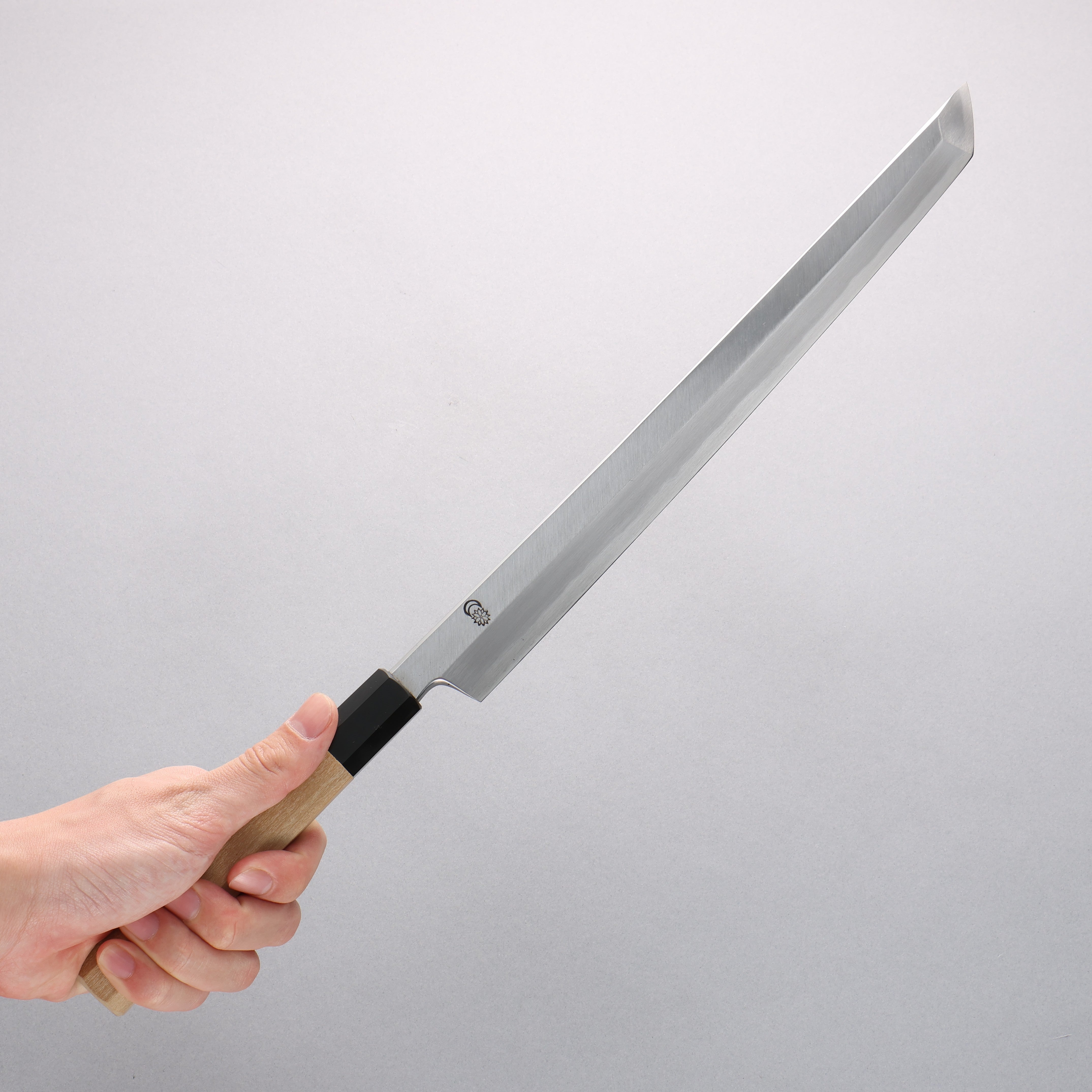 Kikuzuki White Steel No.2 Kasumitogi Sakimaru Takohiki 300mm Magnolia Handle - Japanny - Best Japanese Knife