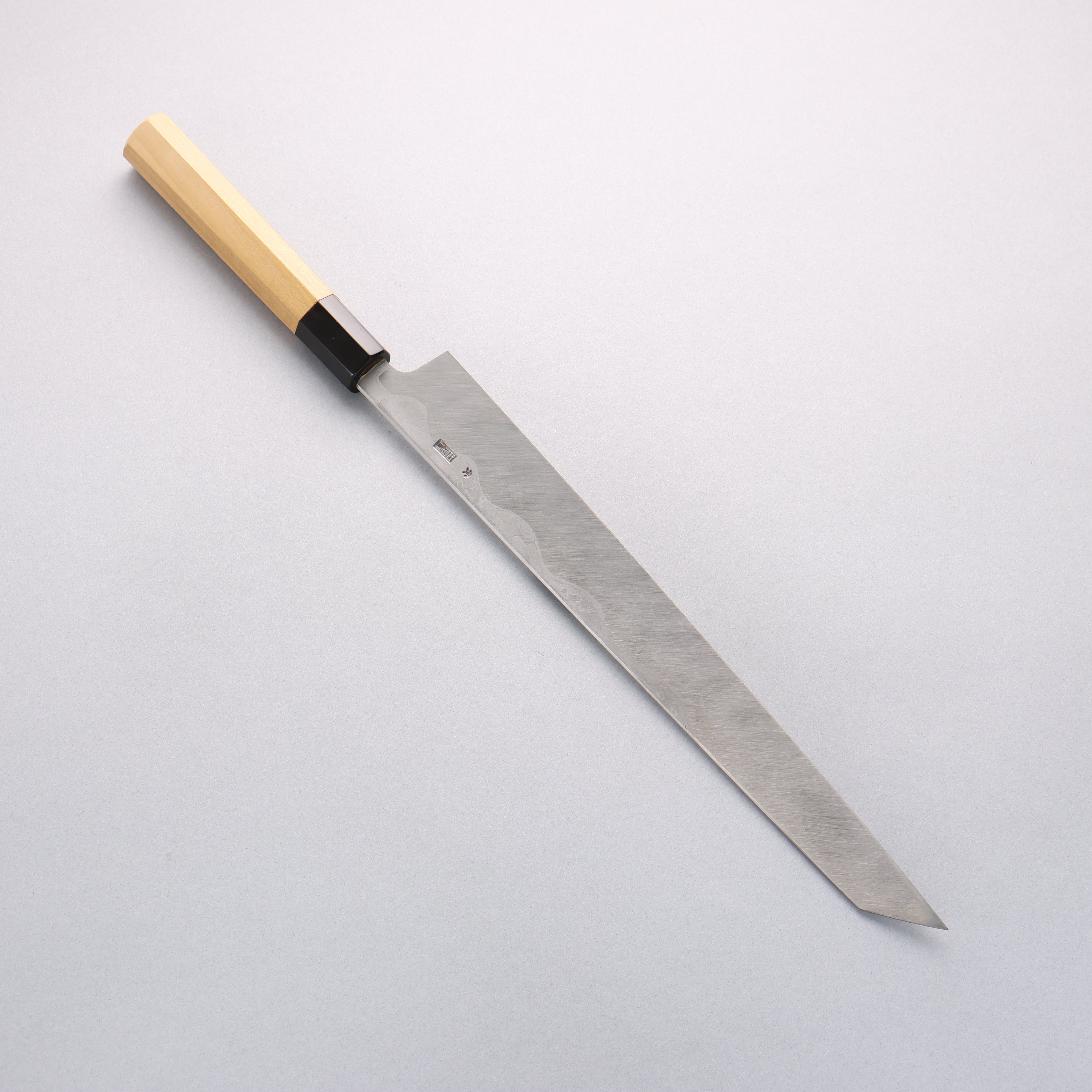 Kikuzuki Blue Steel No.1 Damascus Kiritsuke Yanagiba 300mm Magnolia Handle - Japanny - Best Japanese Knife