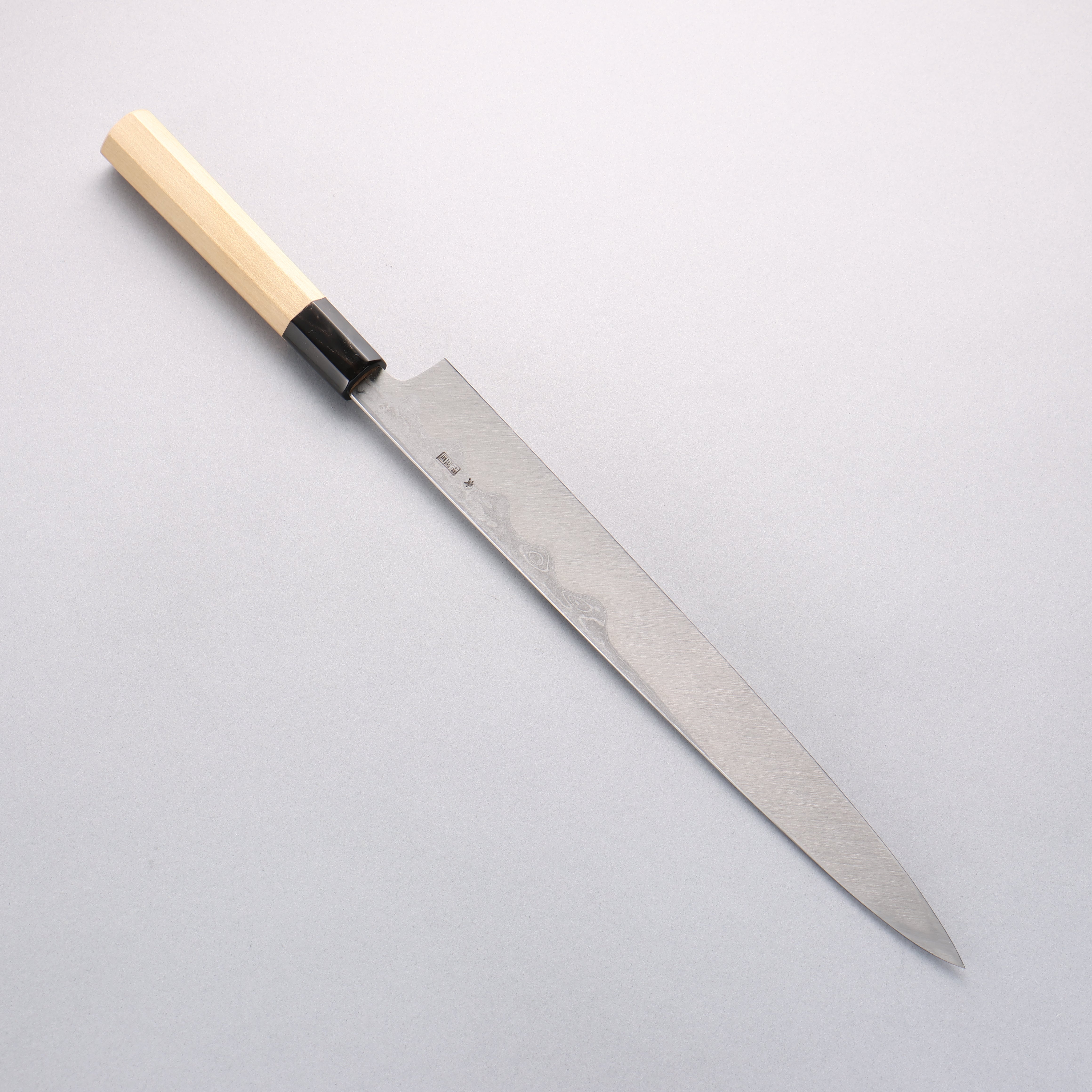 Kikuzuki Blue Steel No.1 Damascus Yanagiba 300mm Magnolia Handle - Japanny - Best Japanese Knife