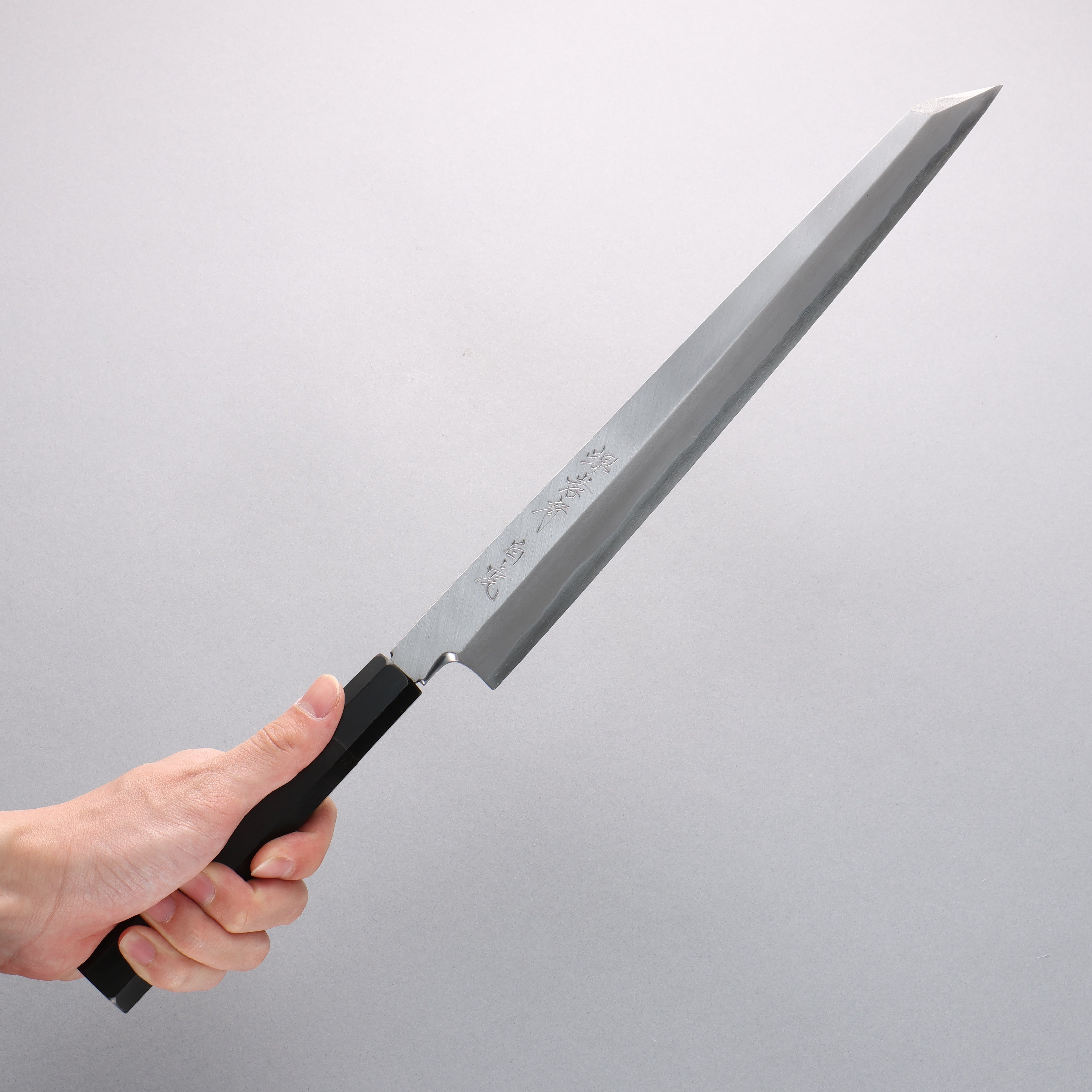 Sakai Takayuki Byakko White Steel No.1 Kiritsuke Yanagiba 330mm Ebony Wood Handle with Sheath - Japanny - Best Japanese Knife