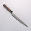 Seisuke Swedish Steel-stn Sujihiki 240mm Burned Chestnuts Handle - Japanny - Best Japanese Knife