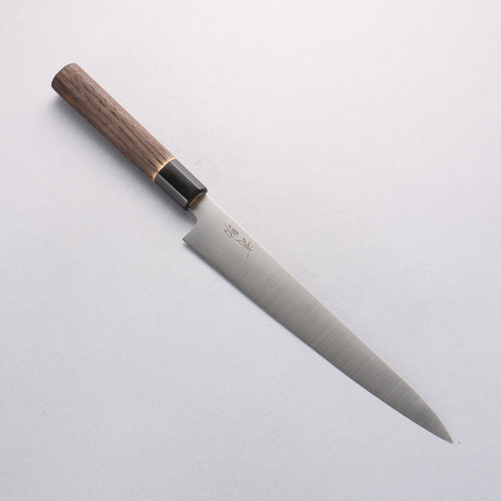 Seisuke Swedish Steel-stn Sujihiki 240mm Burned Chestnuts Handle - Japanny - Best Japanese Knife