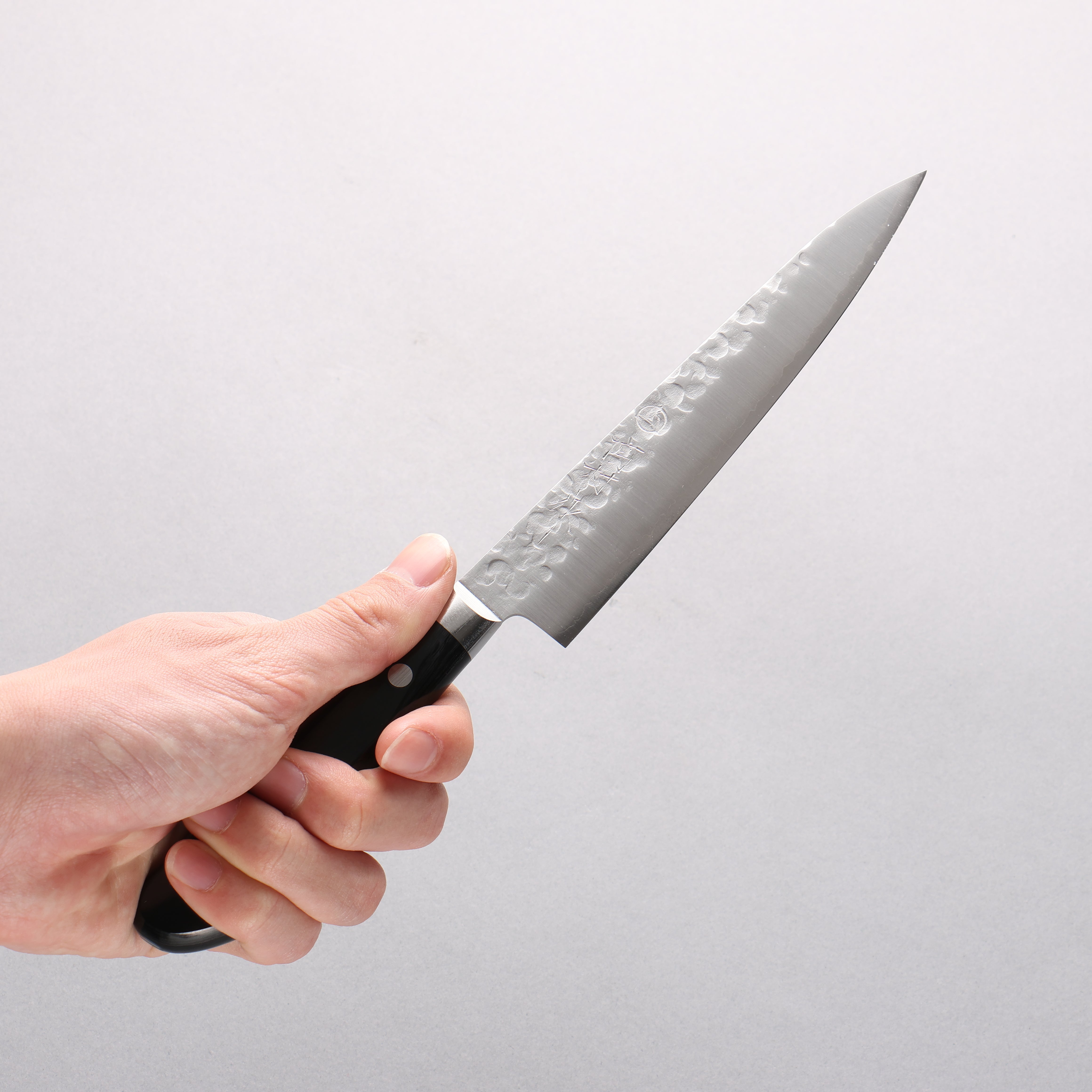 Takamura Knives VG10 Hammered Petty-Utility 150mm with Black Pakka wood Handle - Japanny - Best Japanese Knife