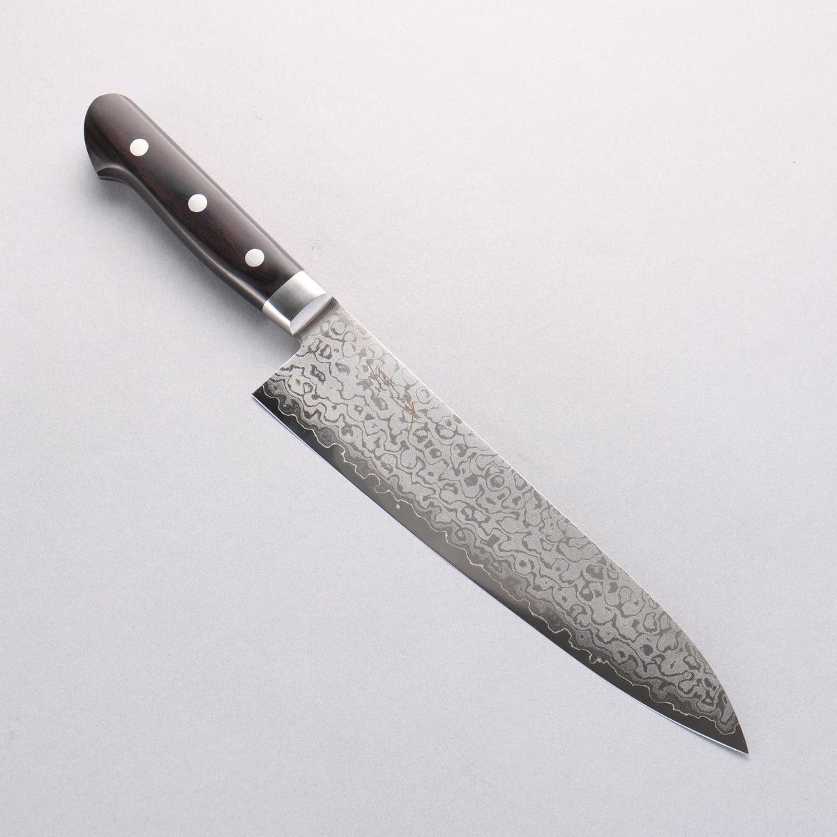 Seisuke VG10 8 Layer Damascus Migaki Finished Gyuto 210mm Black Pakka