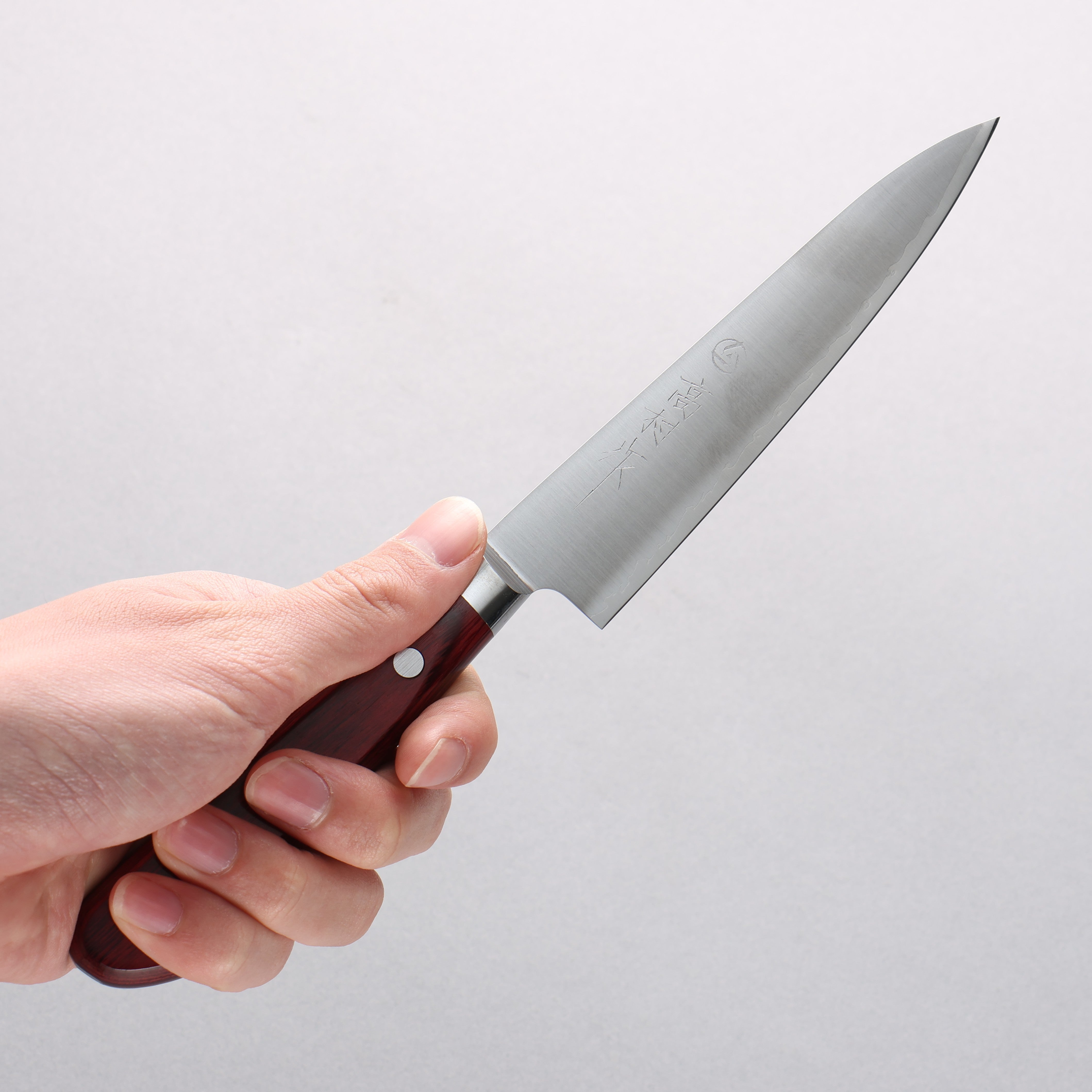 Takamura Knives SG2 Petty-Utility 130mm with Red Pakka wood Handle - Japanny - Best Japanese Knife