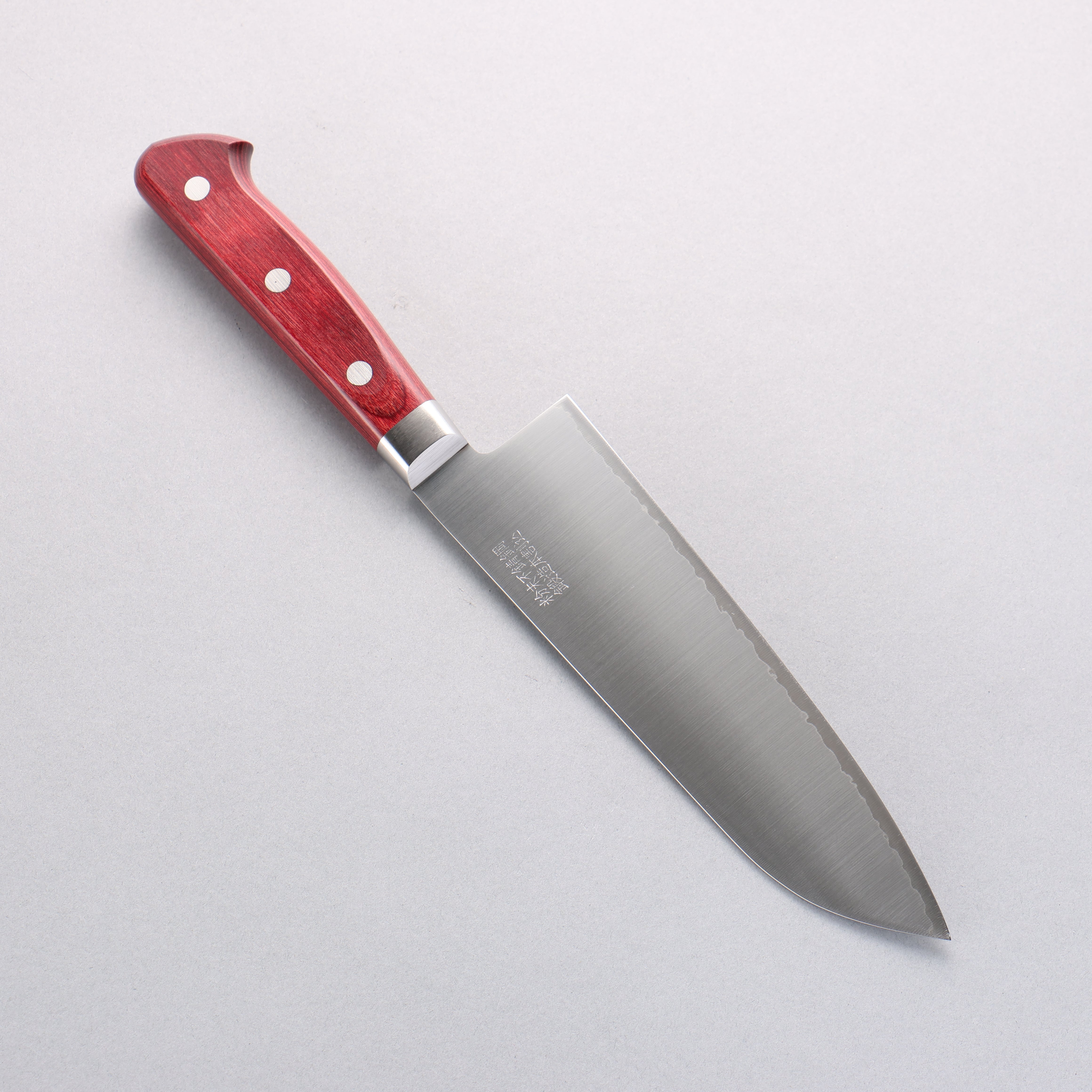 Takamura Knives SG2 Santoku 170mm with Red Pakka wood Handle - Japanny - Best Japanese Knife