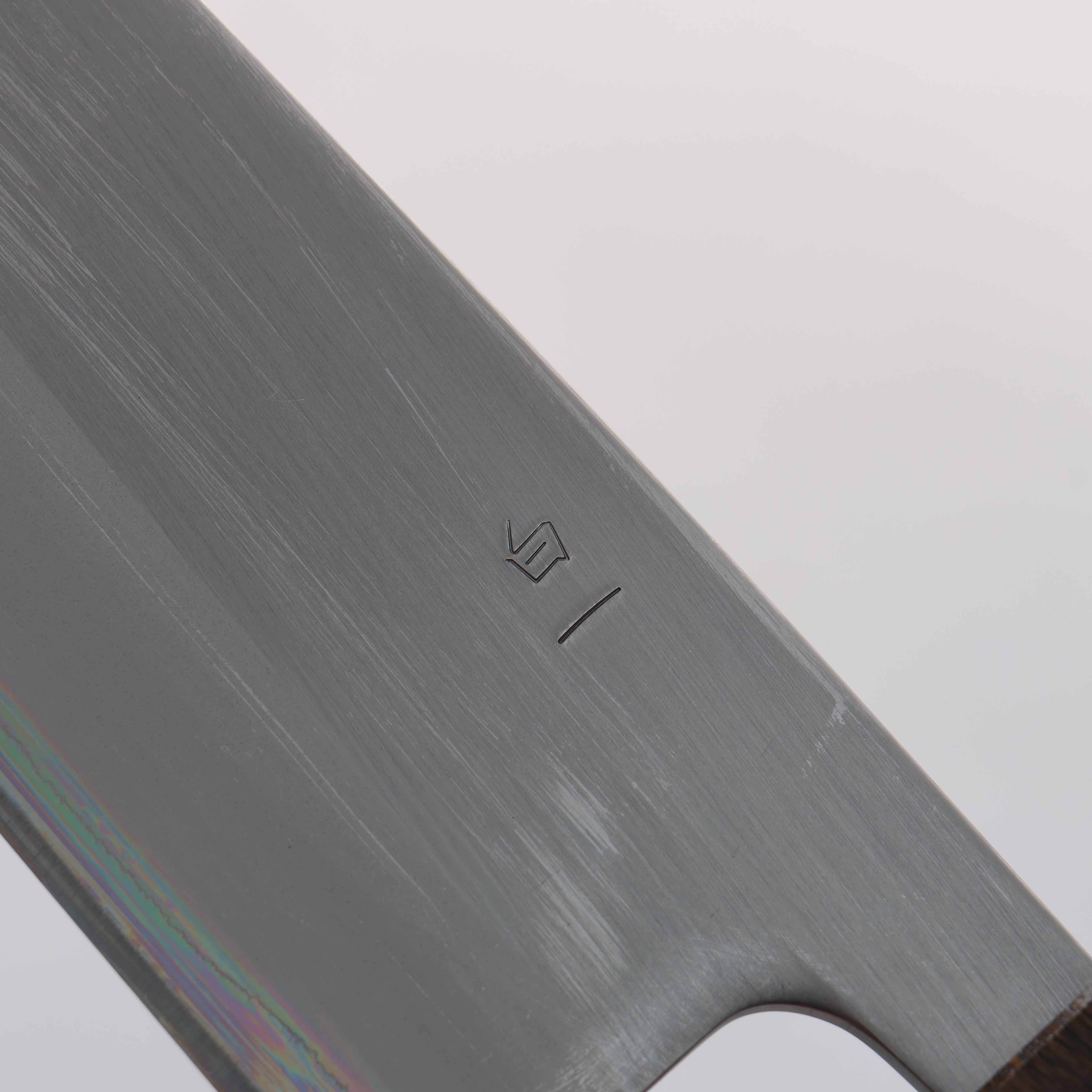 Oul White Steel No.1 Santoku 165mm Burnt Oak Handle - Japanny - Best Japanese Knife