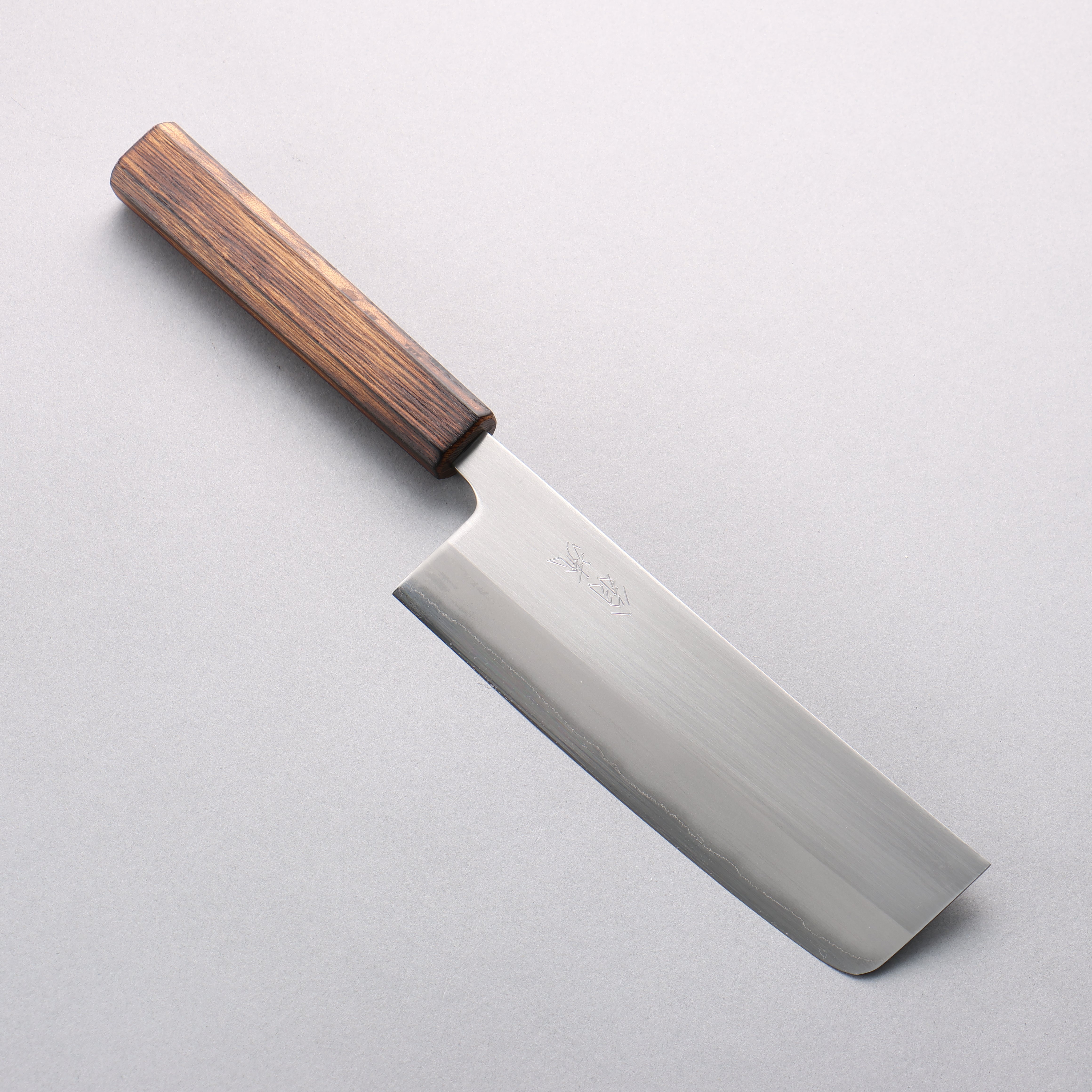 Oul White Steel No.1 Nakiri 165mm Burnt Oak Handle - Japanny - Best Japanese Knife