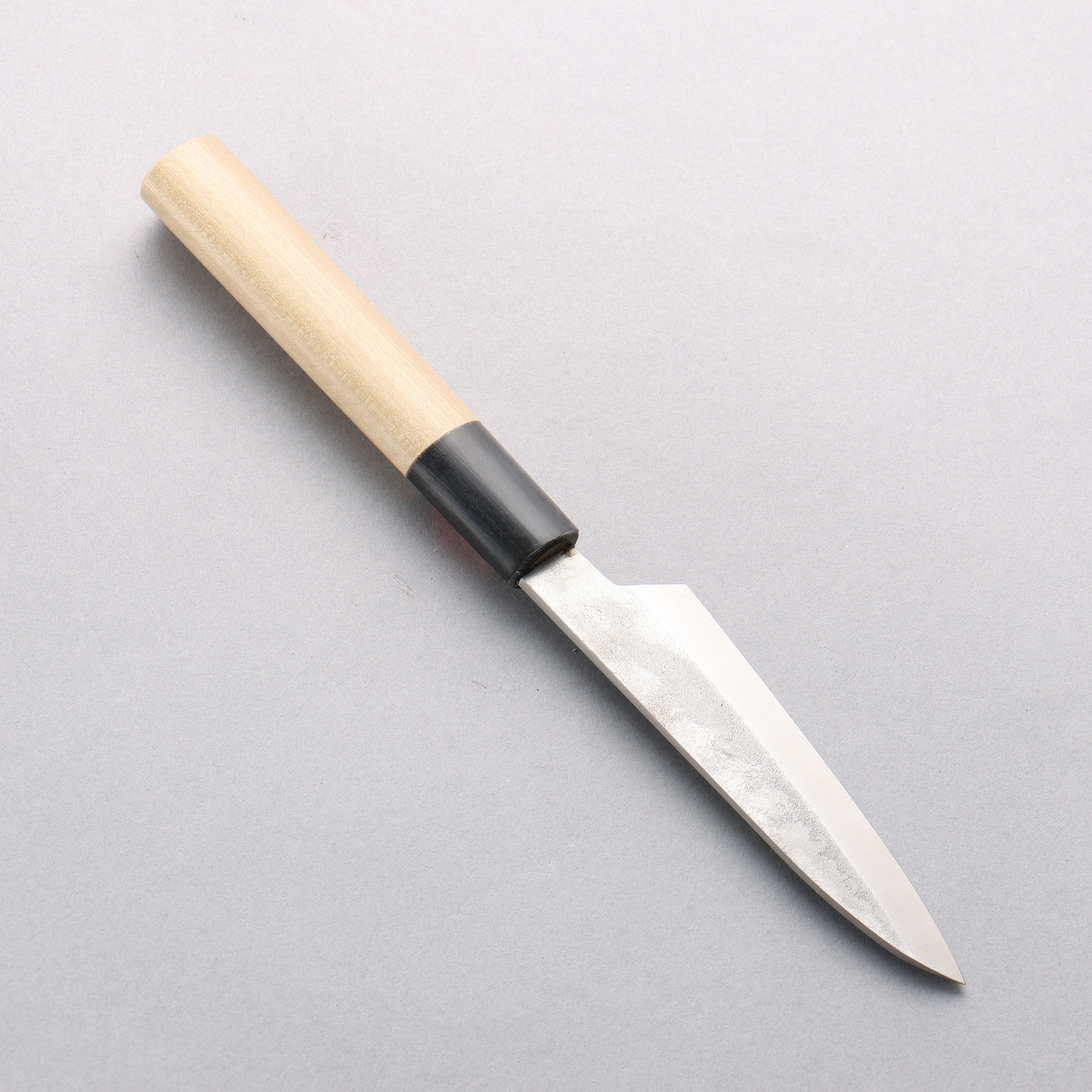 Shigeki Tanaka Silver Steel No.3 Nashiji Petty-Utility 120mm Magnolia (Ferrule: Water Buffalo Horn) Handle - Japanny - Best Japanese Knife