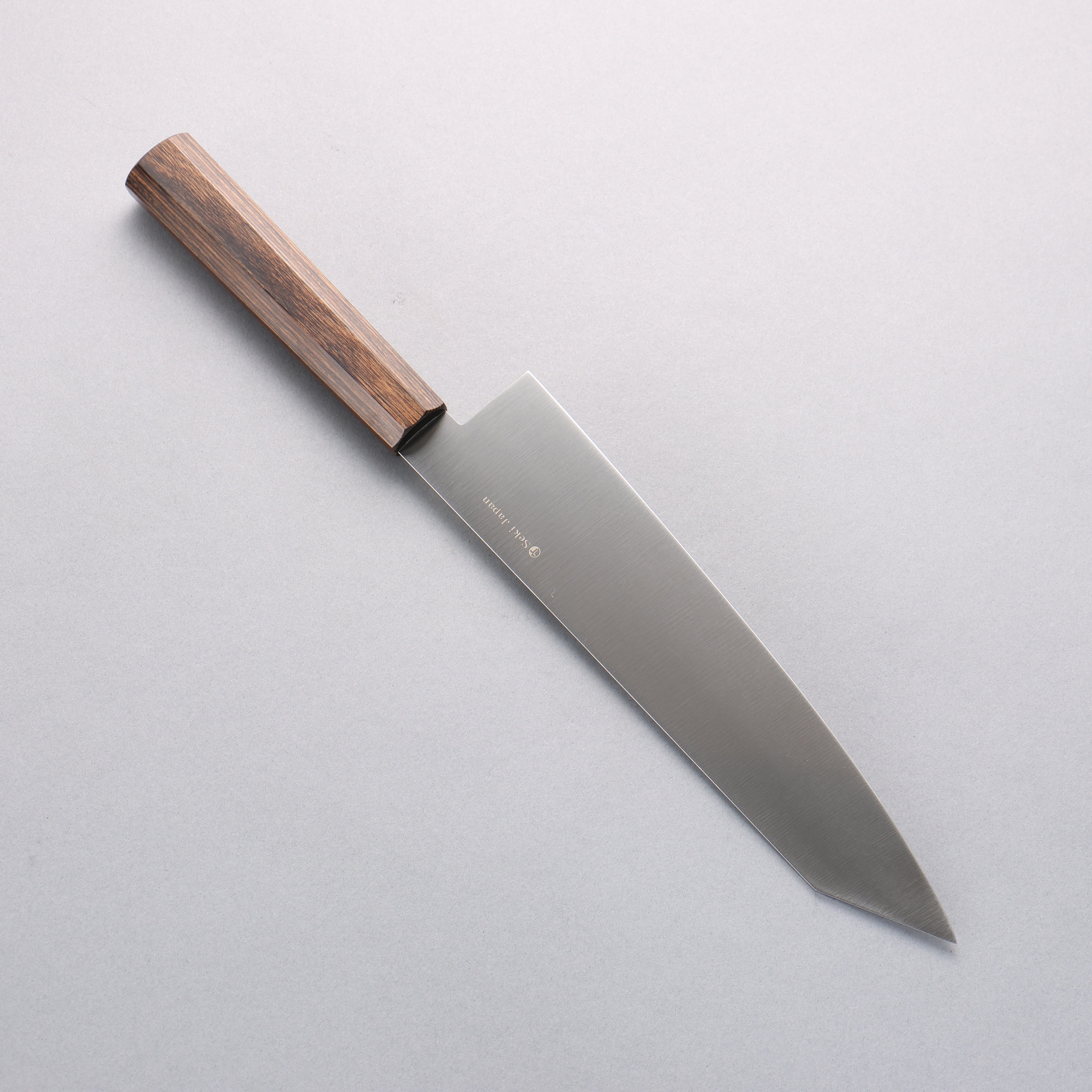 Kanetsune Ichizu VG10 Kiritsuke Gyuto 210mm Brown Pakka wood Handle - Japanny - Best Japanese Knife