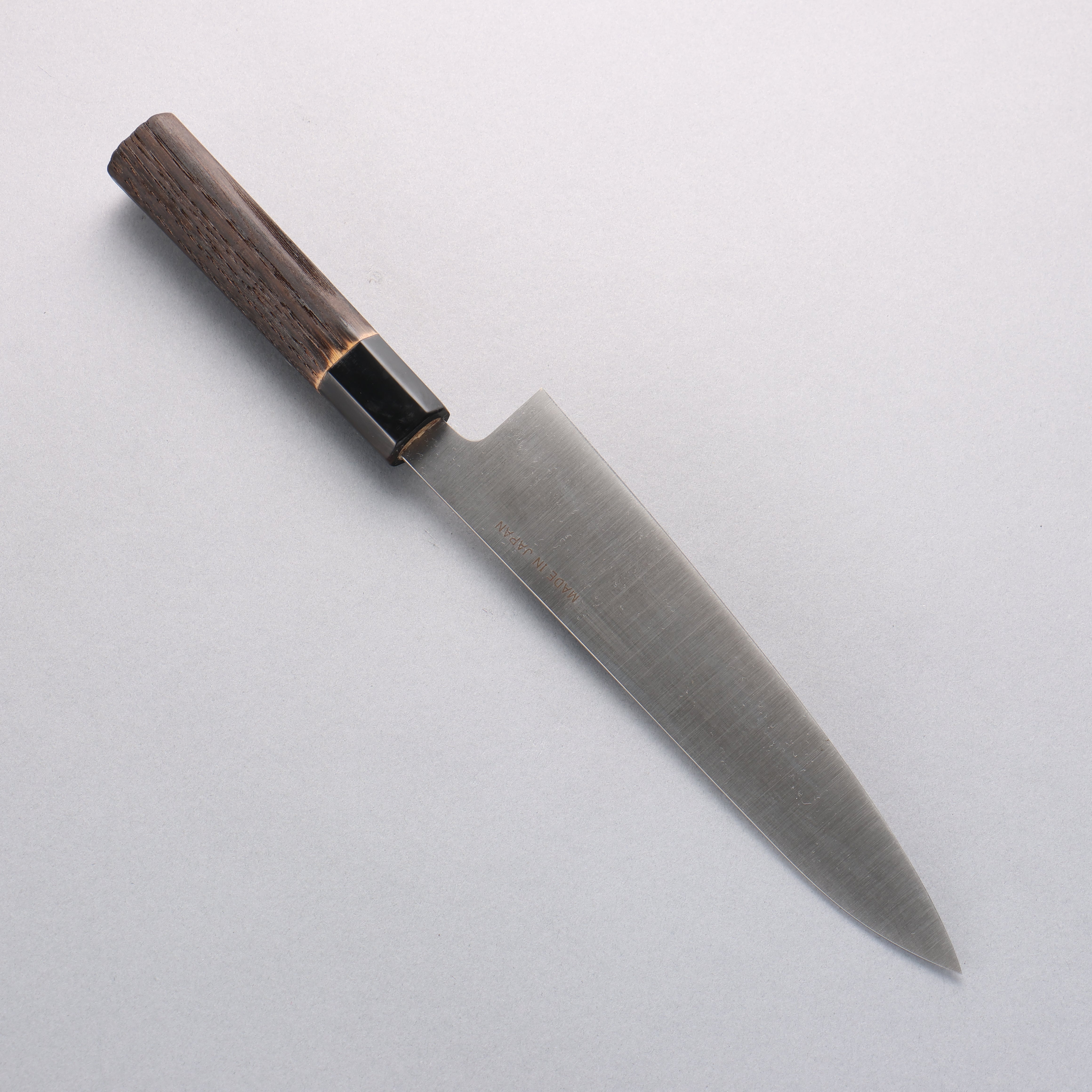 Seisuke Swedish Steel-stn Gyuto 210mm Burnt Chestnut Handle - Japanny - Best Japanese Knife