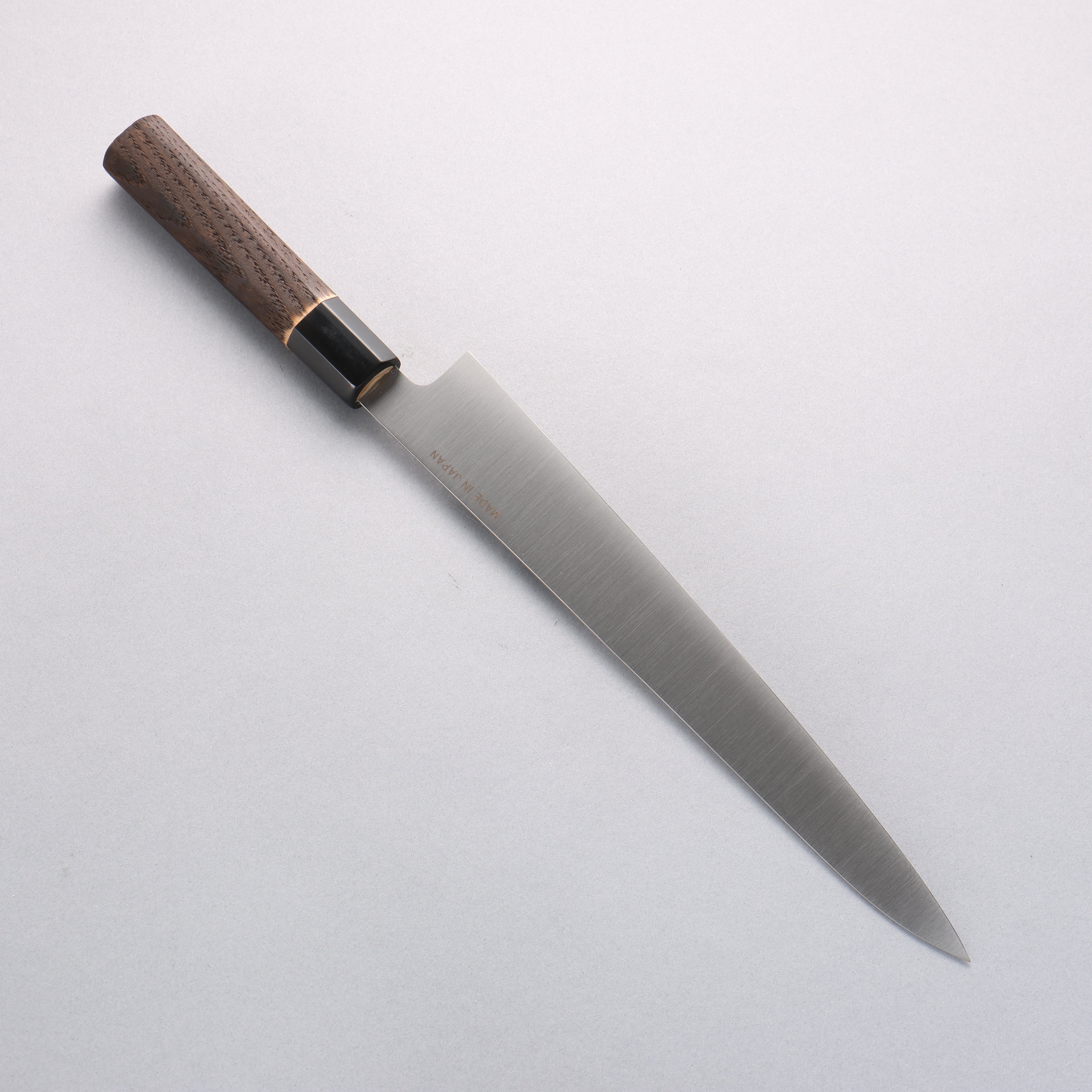 Seisuke Swedish Steel-stn Sujihiki 270mm Burnt Chestnut Handle - Japanny - Best Japanese Knife