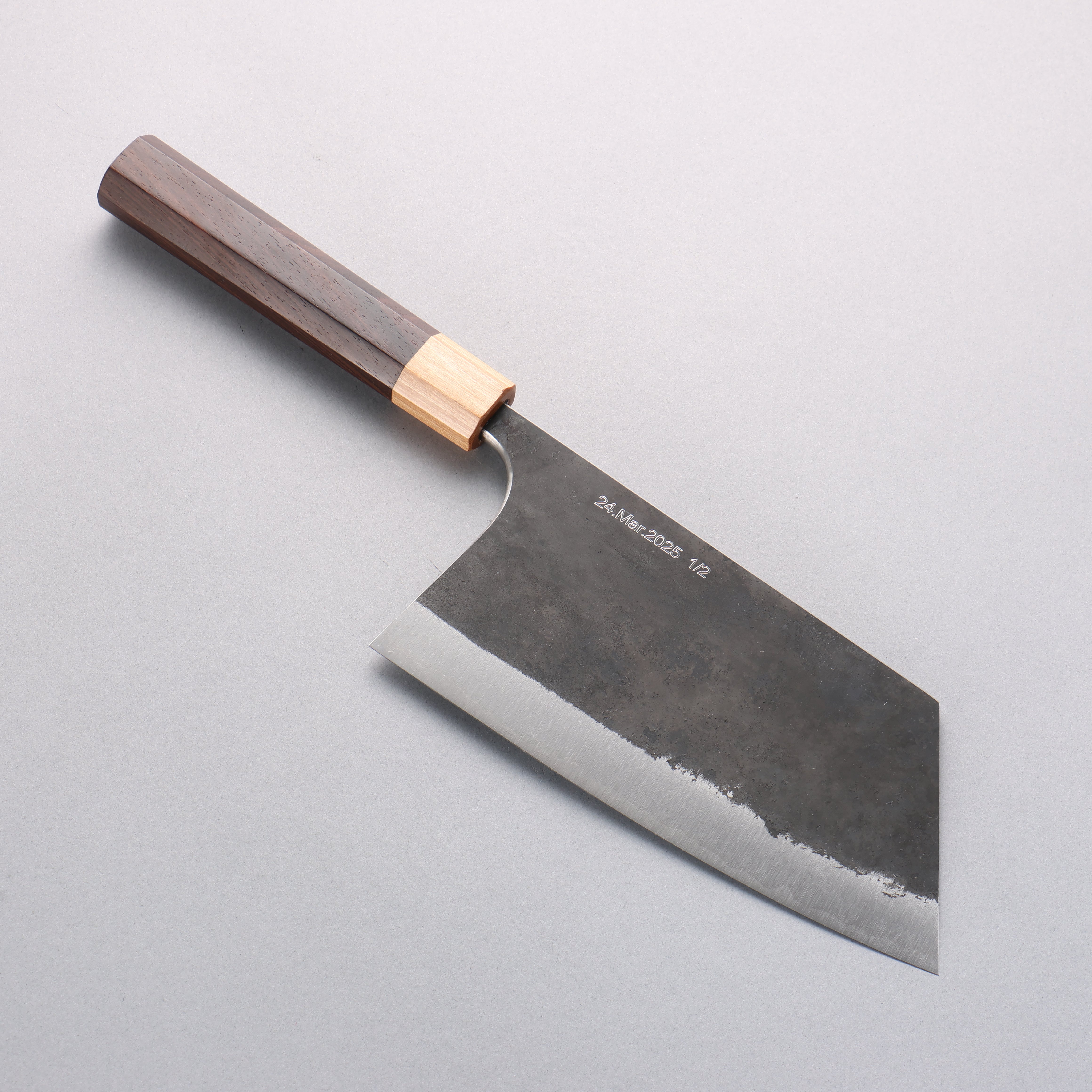 Tinker Blue Super Black Finished 180mm Rosewood Handle Tank - Japanny - Best Japanese Knife