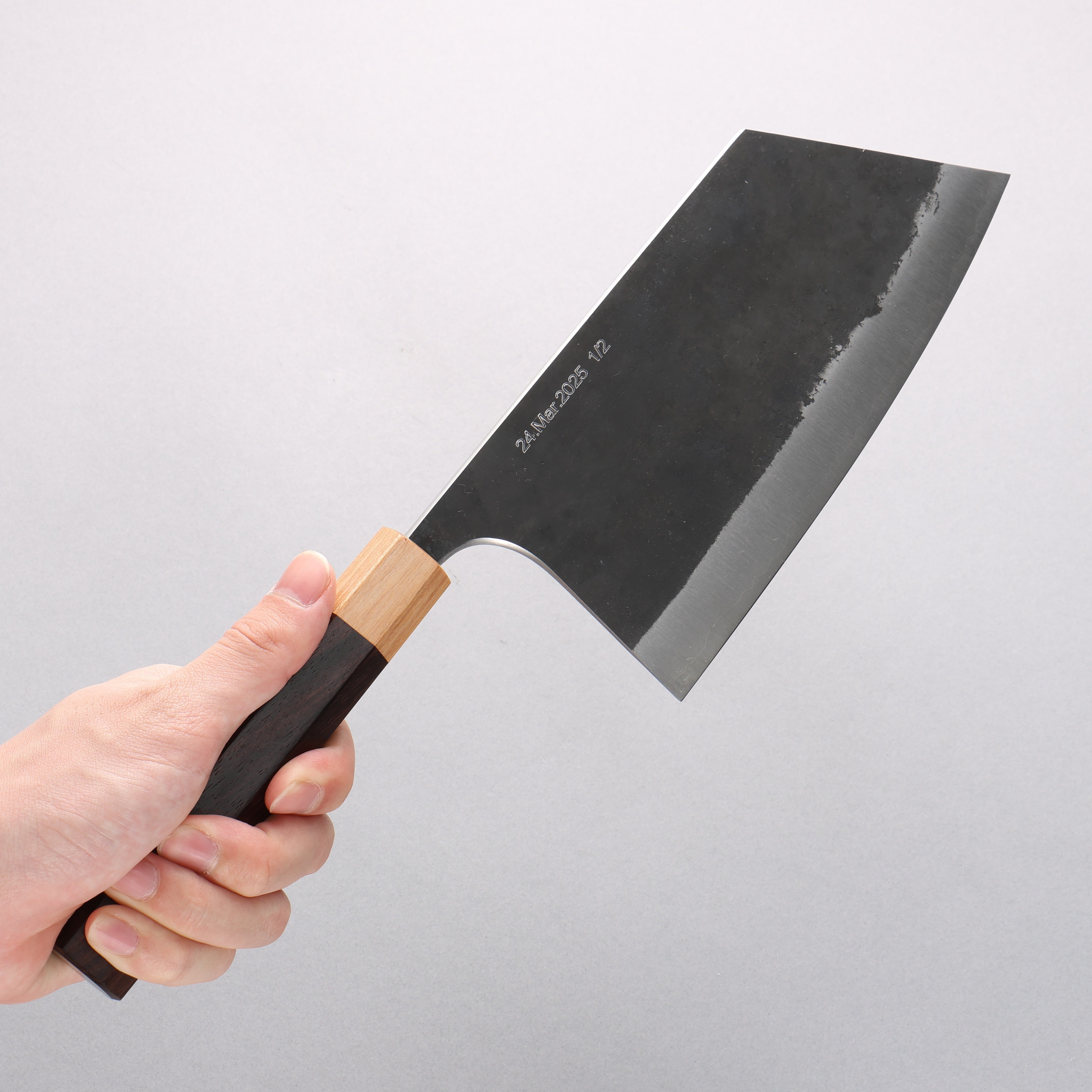 Tinker Blue Super Black Finished 180mm Rosewood Handle Tank - Japanny - Best Japanese Knife