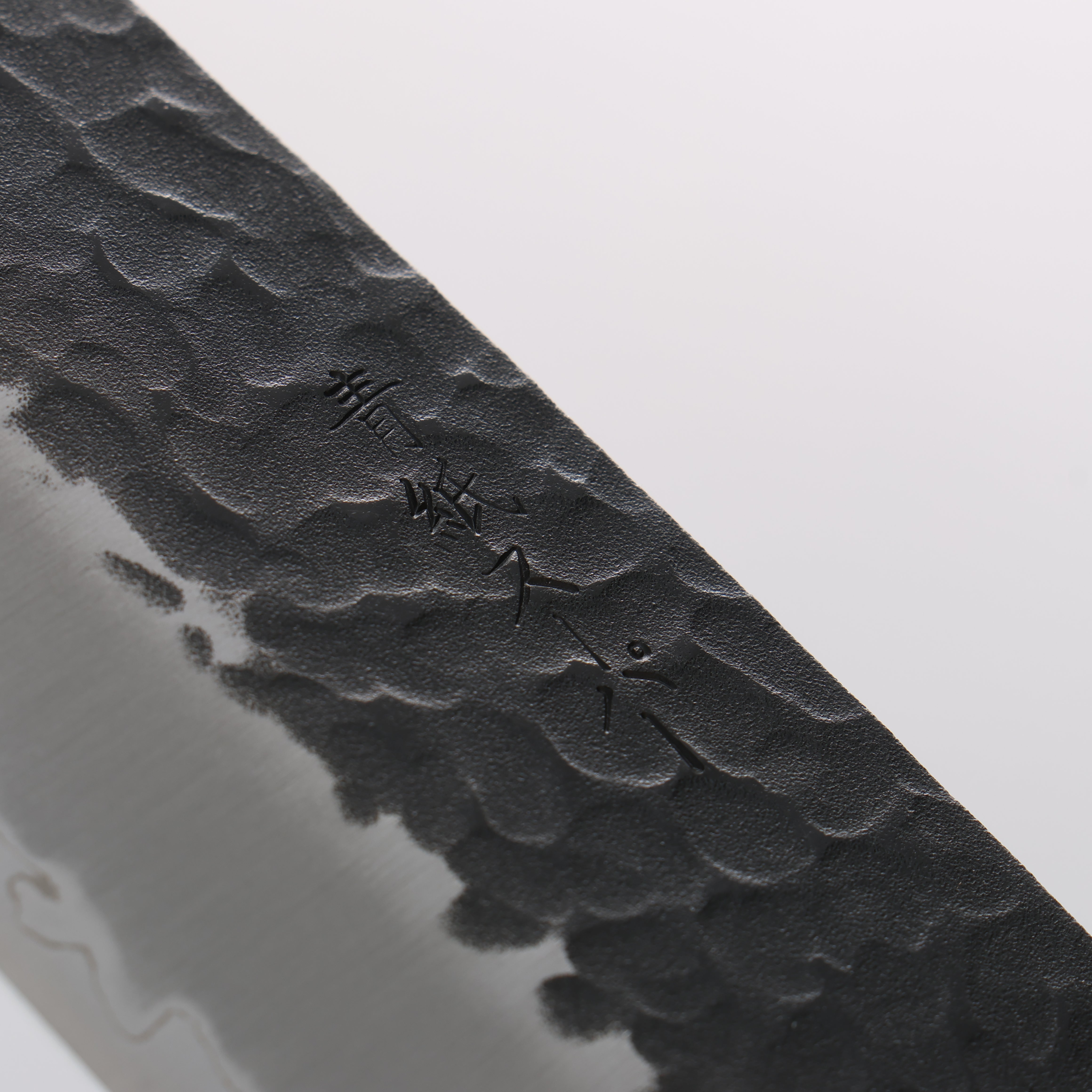 Seisuke Blue Super Hammered Kurouchi Santoku 170mm Rosewood Handle - Japanny - Best Japanese Knife