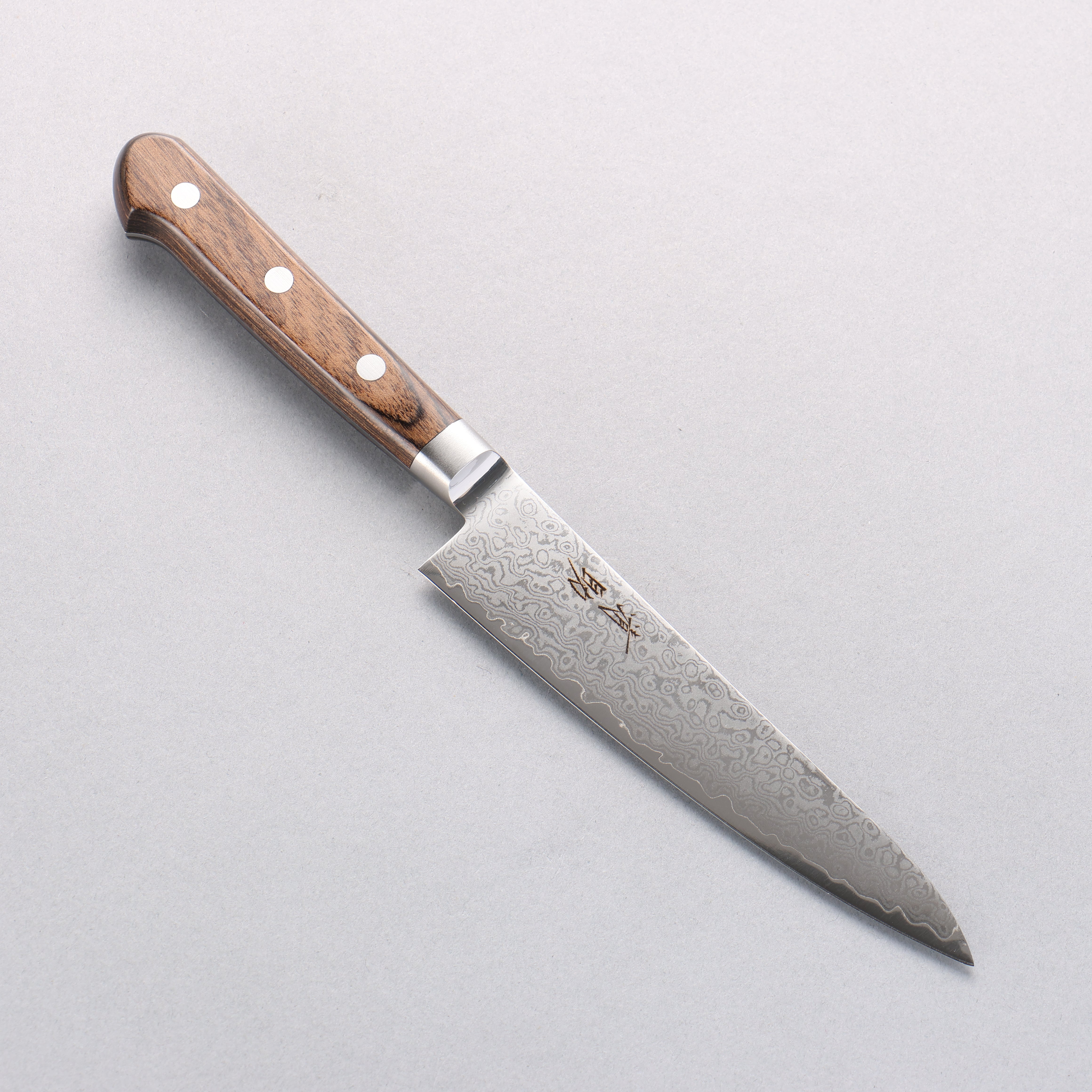 Seisuke VG10 33 Layer Damascus Petty-Utility 135mm Brown Pakka wood Handle - Japanny - Best Japanese Knife
