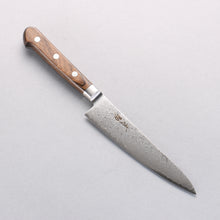  Seisuke VG10 33 Layer Damascus Petty-Utility 135mm Brown Pakka wood Handle - Japanny - Best Japanese Knife