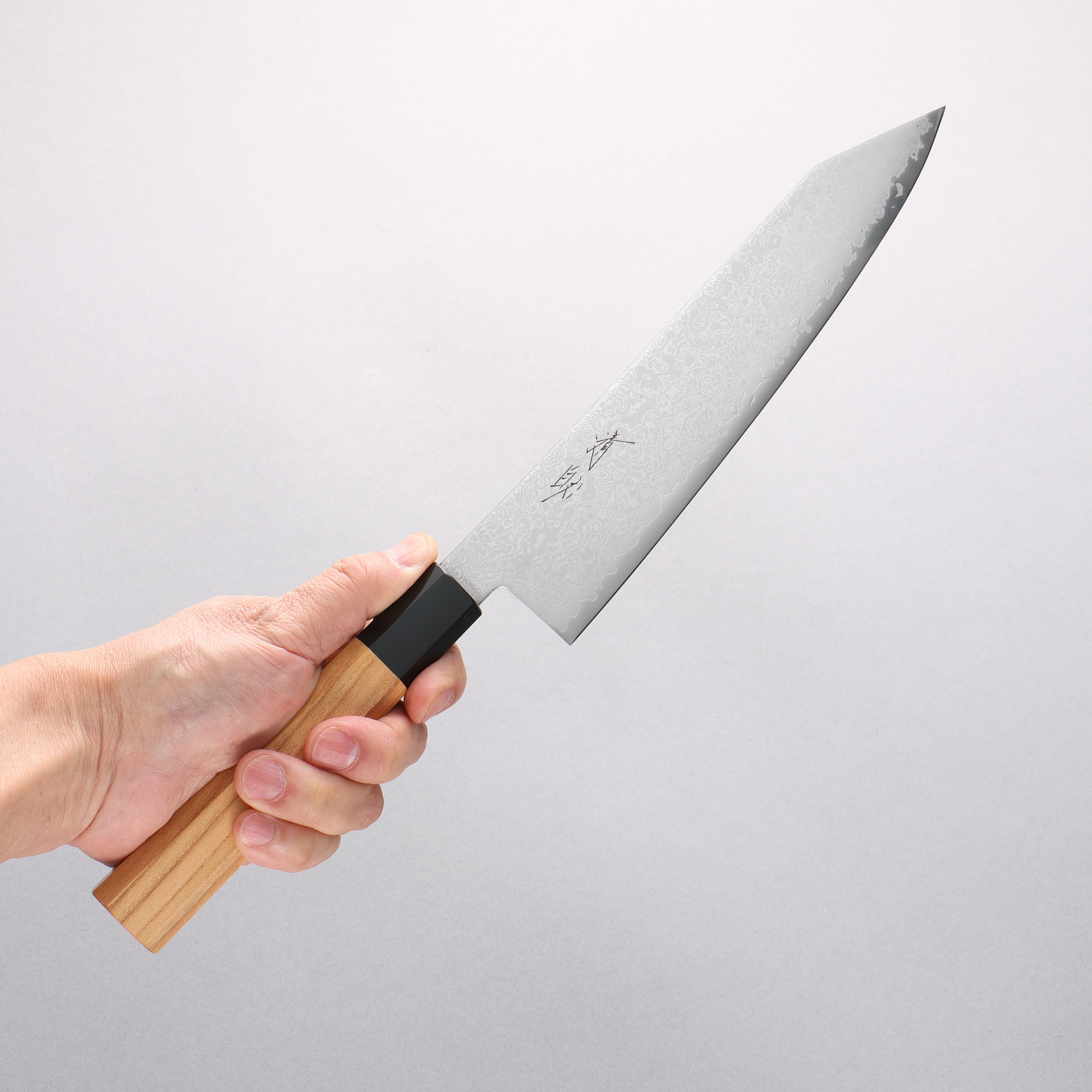 Seisuke VG10 Damascus Kiritsuke Gyuto 210mm Keyaki (Japanese Elm) Handle - Japanny - Best Japanese Knife