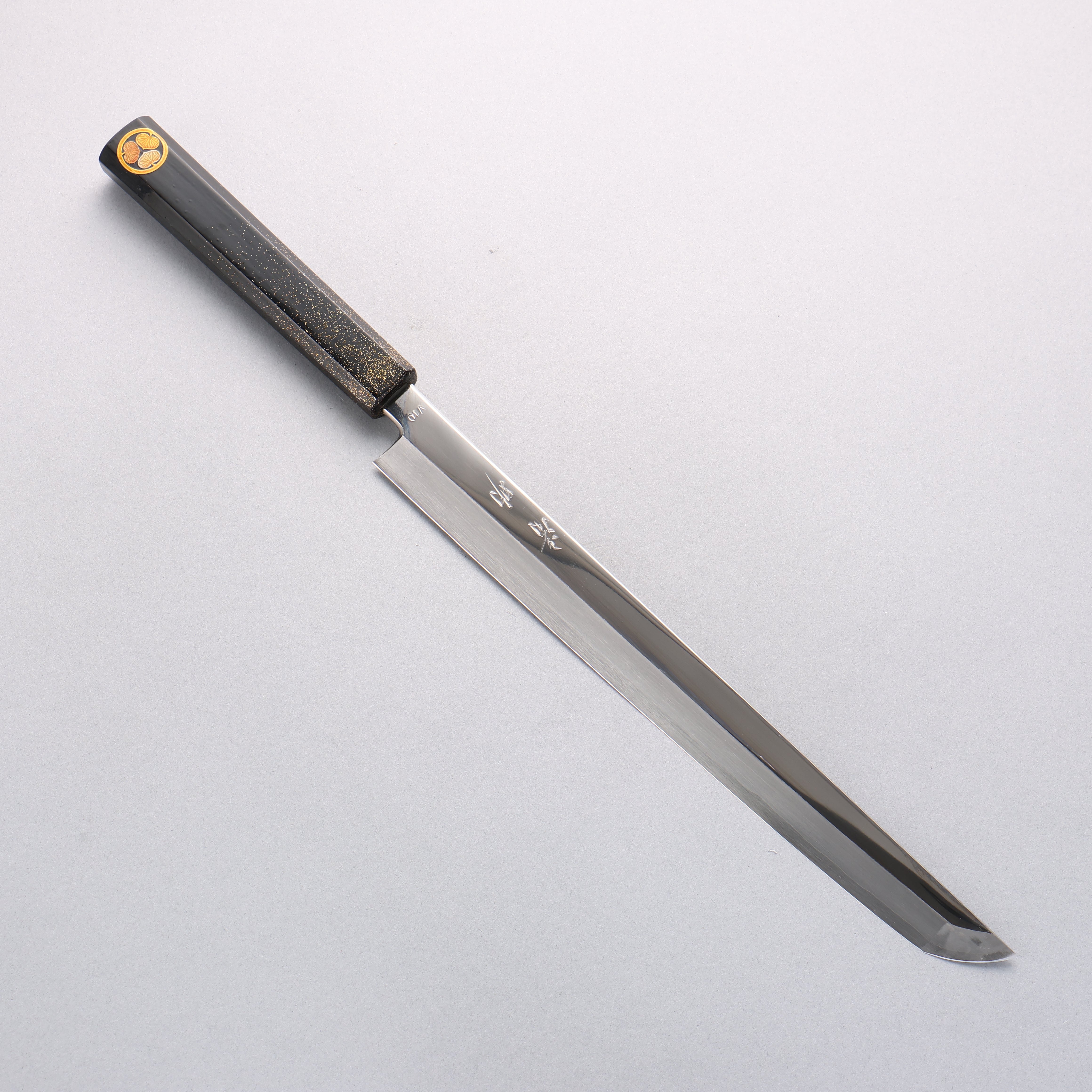 Seisuke VG10 Sakimaru Takohiki 270mm Live oak Lacquered (Kamon) Handle - Japanny - Best Japanese Knife