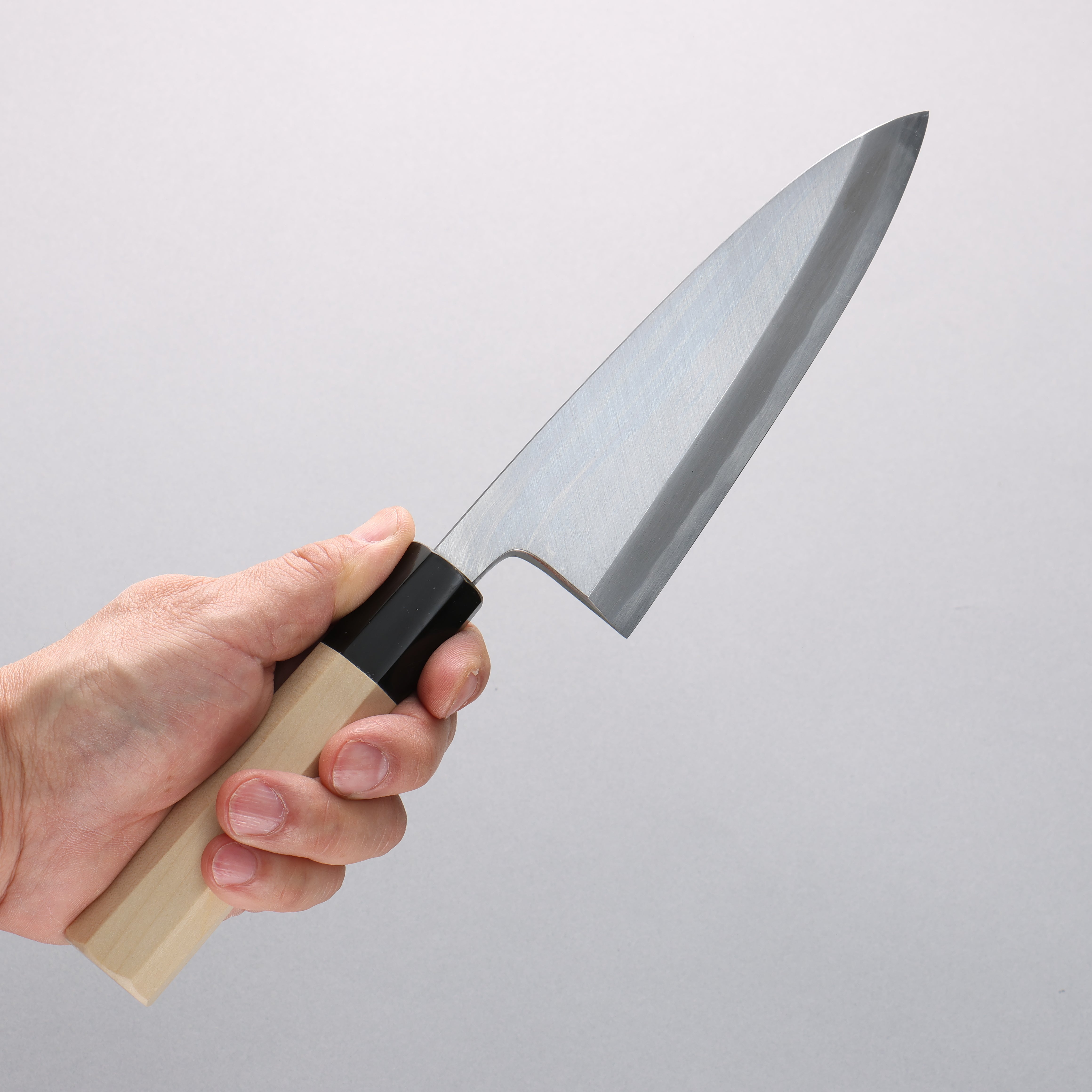 Minamoto Akitada Blue Steel No.2 Aideba 150mm Magnolia (Ferrule: Water Buffalo Horn) Handle - Japanny - Best Japanese Knife