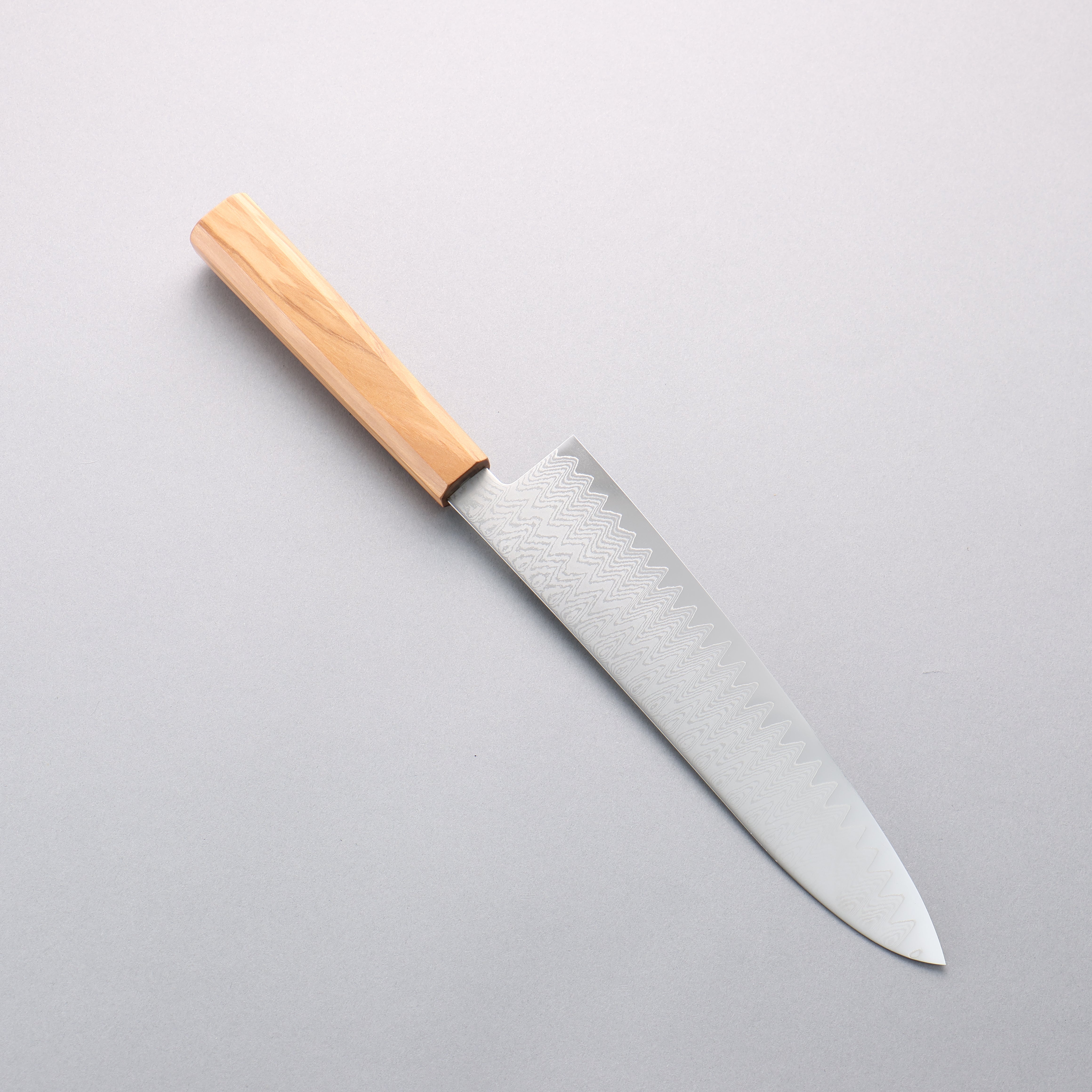 Kanjyo VG10 Damascus Gyuto 210mm Olive tree Handle - Japanny - Best Japanese Knife