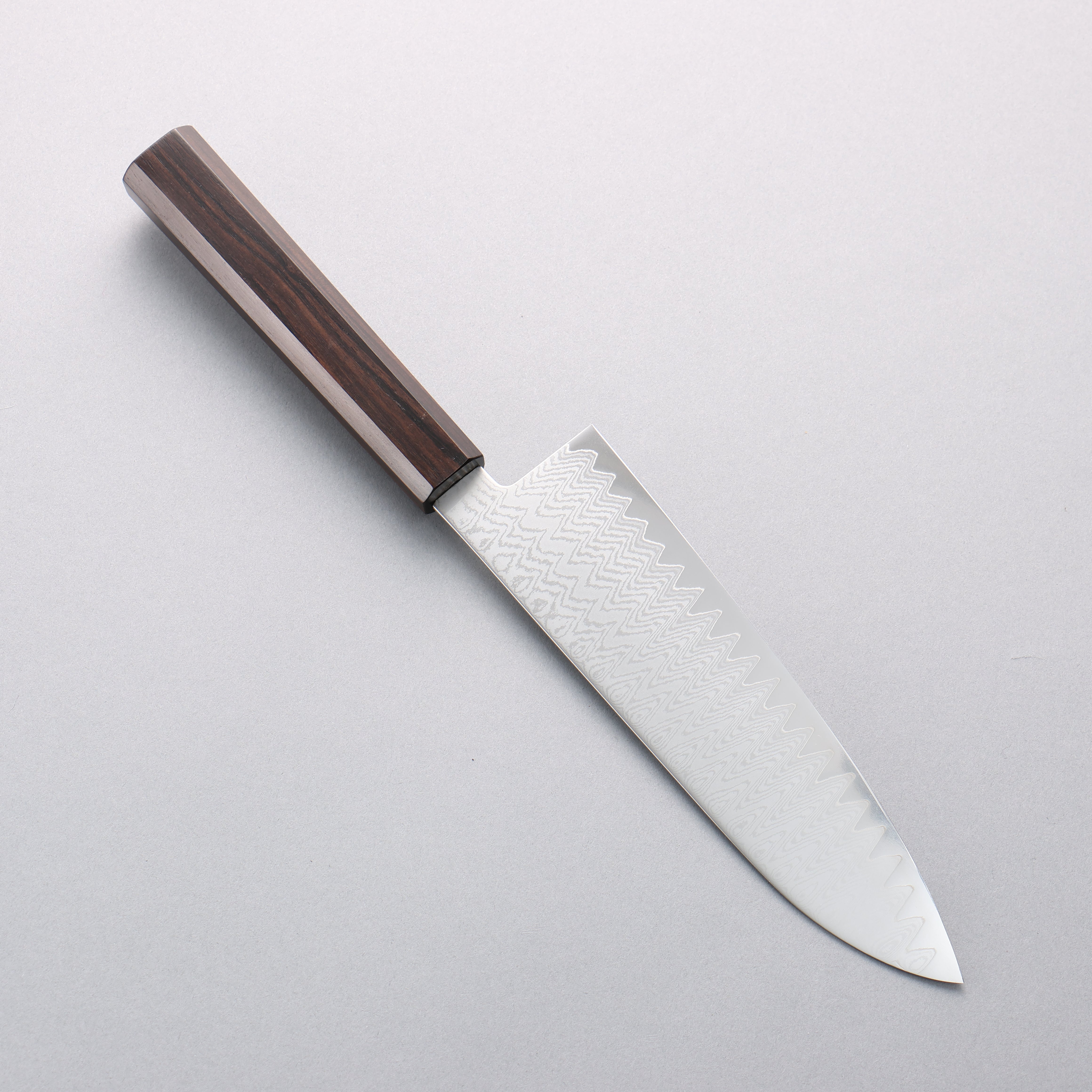 Kanjyo VG10 Damascus Santoku 180mm Ebony Wood Handle - Japanny - Best Japanese Knife