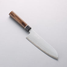  Suncraft Senzo VG10 33 Layer Damascus Black Santoku 167mm Brown Pakka wood Handle - Japanny - Best Japanese Knife