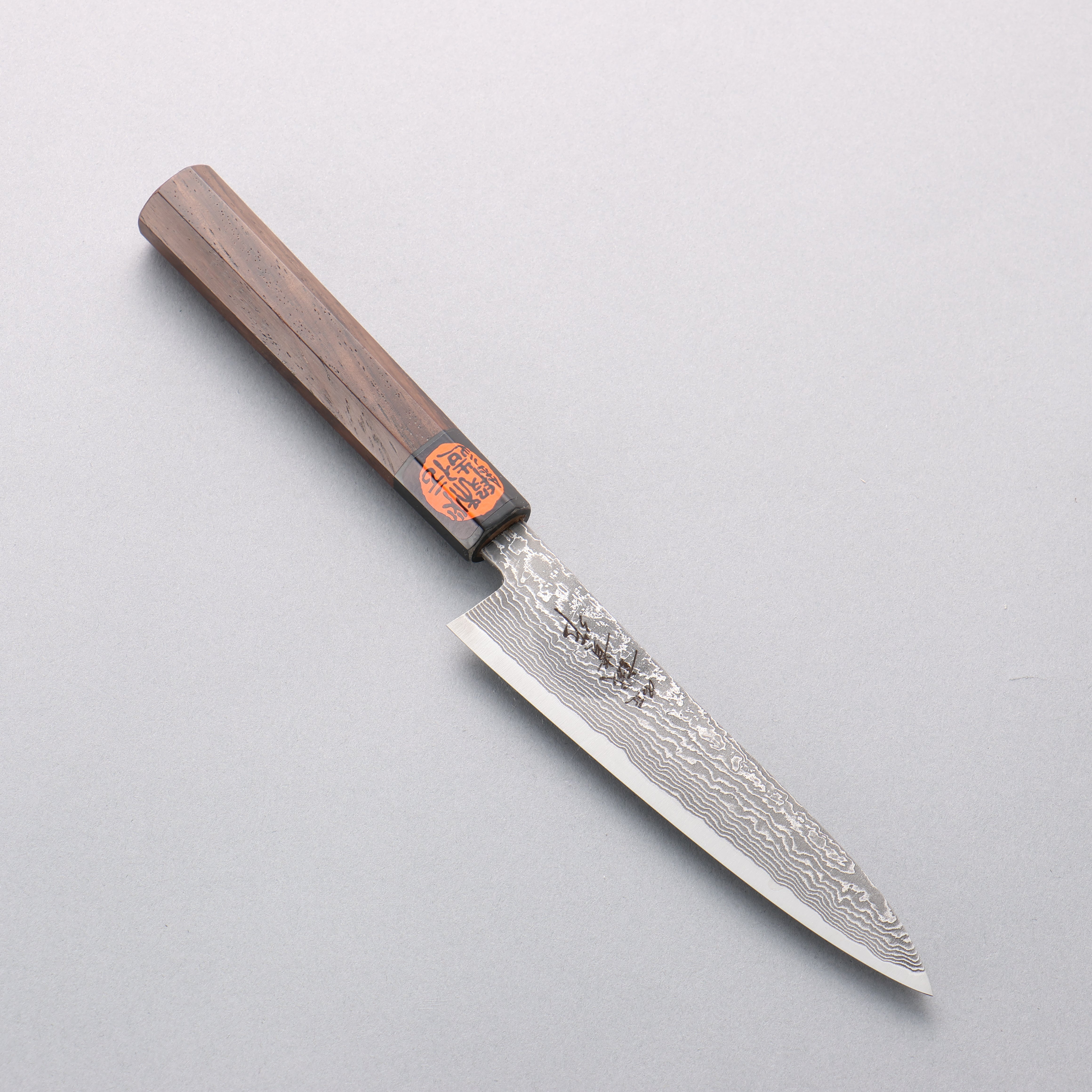 Shigeki Tanaka Harukaze SG2 Damascus Petty-Utility 135mm Walnut Handle - Japanny - Best Japanese Knife