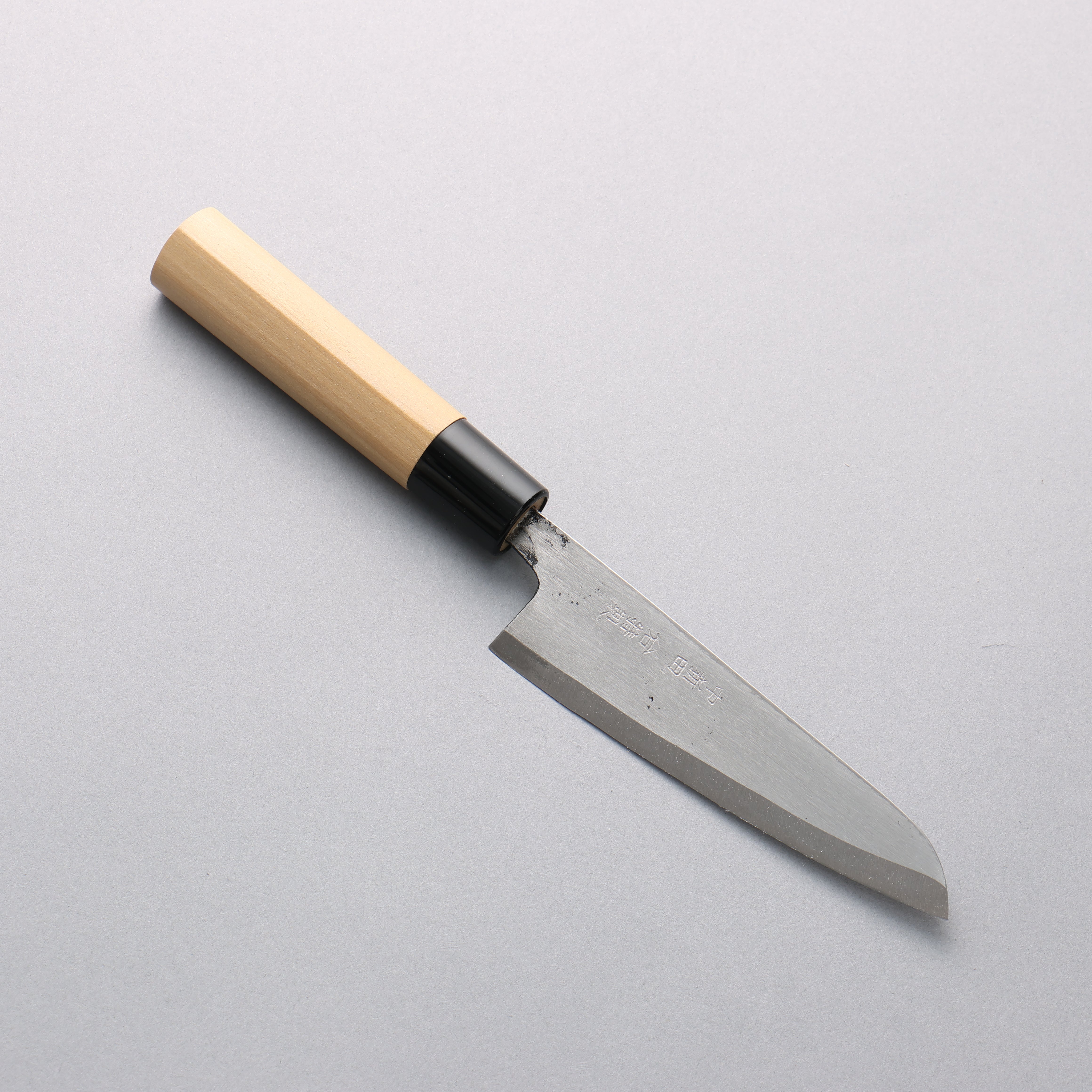 Nakaniida White Steel No.2 Migaki Finished Kawamuki 120mm Magnolia Handle - Japanny - Best Japanese Knife