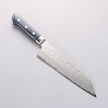  Seisuke Blue Steel No.2 Nashiji Kiritsuke Santoku 195mm Navy blue Pakka wood Handle - Japanny - Best Japanese Knife
