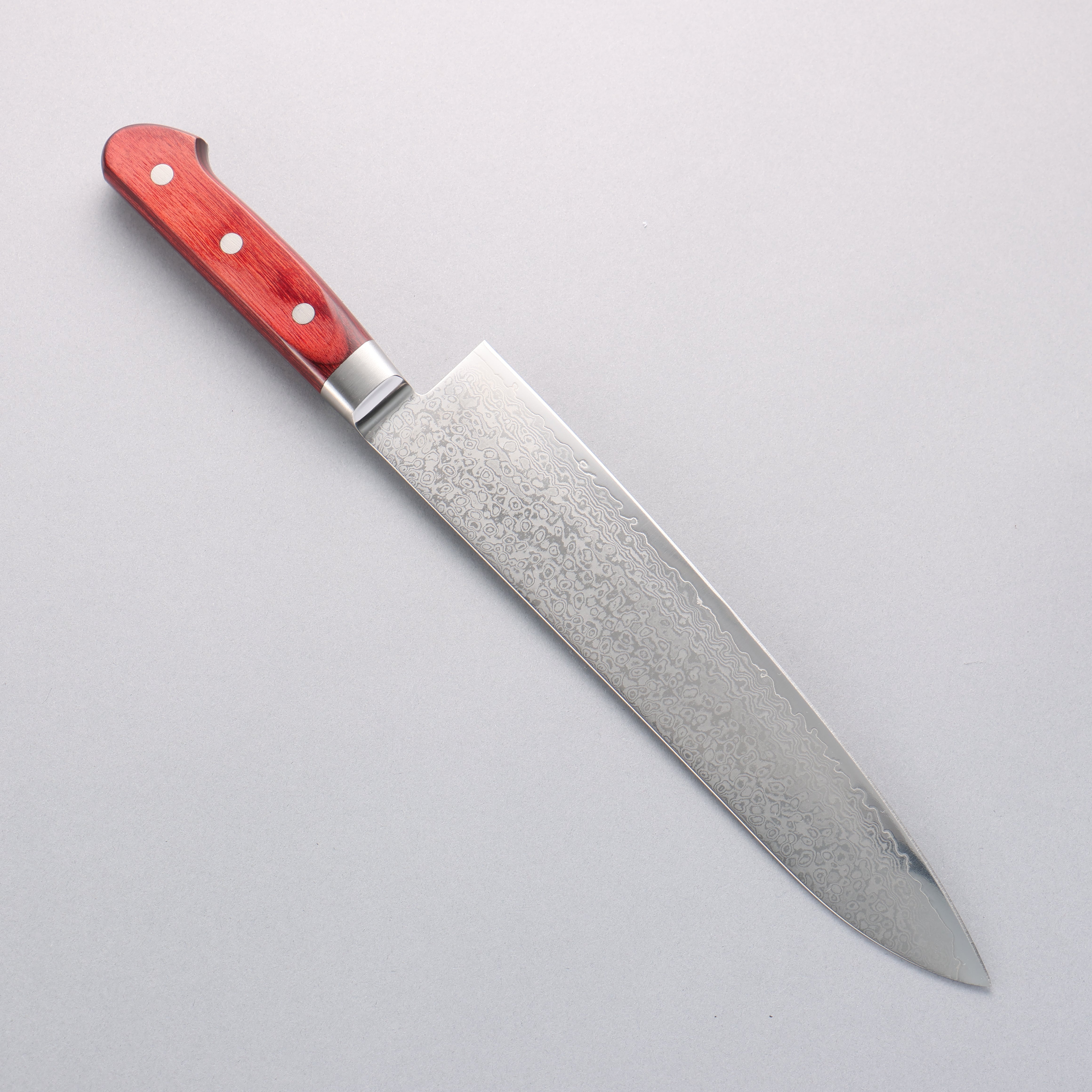 Seisuke VG10 33 Layer Mirrored Finish Damascus Gyuto 240mm Red Pakka wood Handle - Japanny - Best Japanese Knife