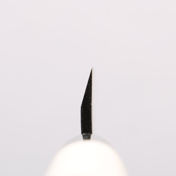 Sakai Takayuki Blue Steel No.2 Black Finished Vertical Stripes Multi Purpose 135mm Magnolia (Ferrule: Black Plastic) Handle - Japanny - Best Japanese Knife